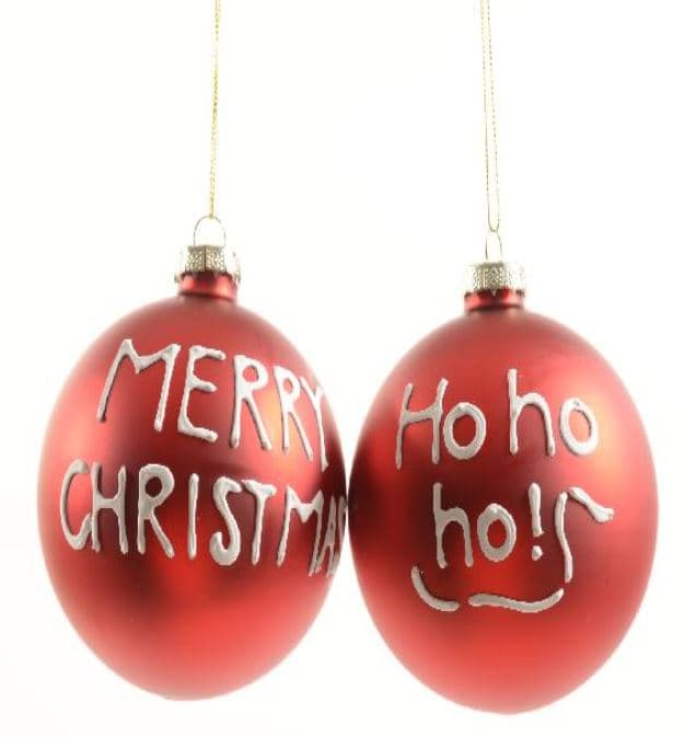 Pallina natalizia in vetro colore rosso per albero di Natale Ø 10 cm - 2