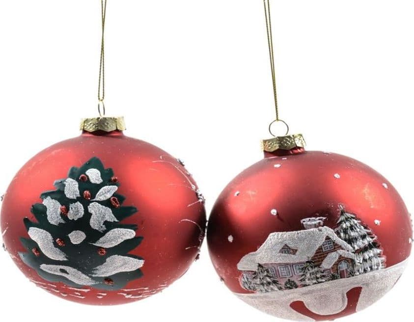 Pallina natalizia con decorazioni in vetro per albero di Natale Ø 10 cm - 2