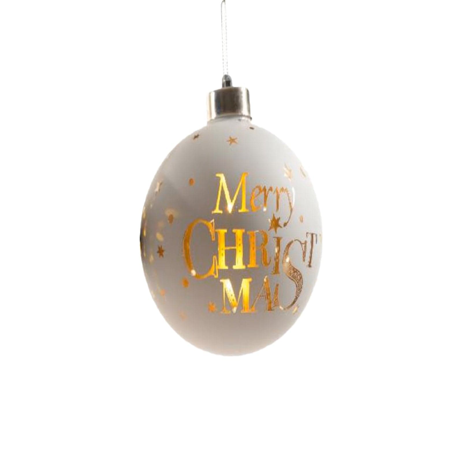 Pallina natalizia con luci decorative in vetro per albero di Natale Ø 10 cm - 2