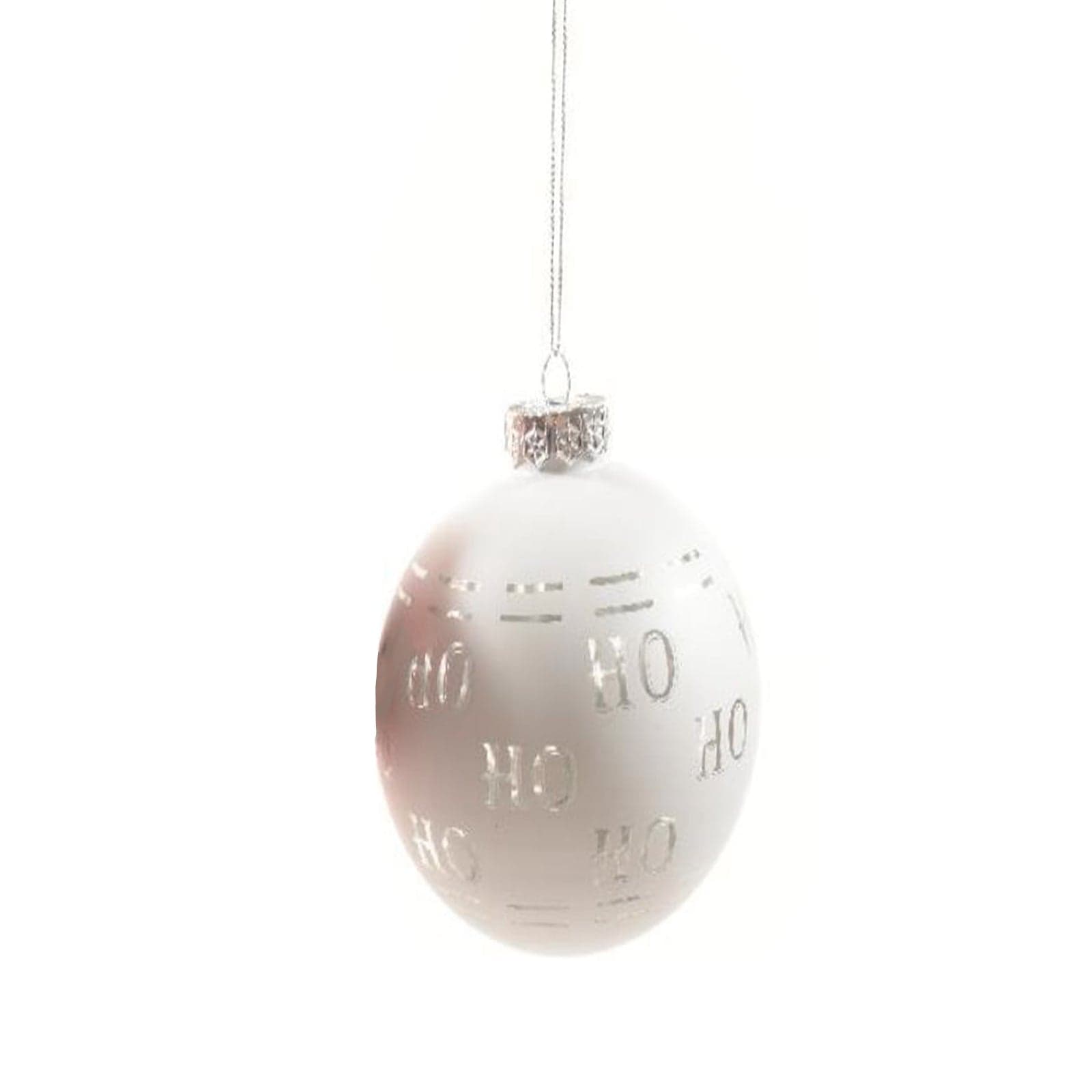 Pallina natalizia decorativa "Ho-Ho" in vetro per albero di Natale Ø 10 cm - 2