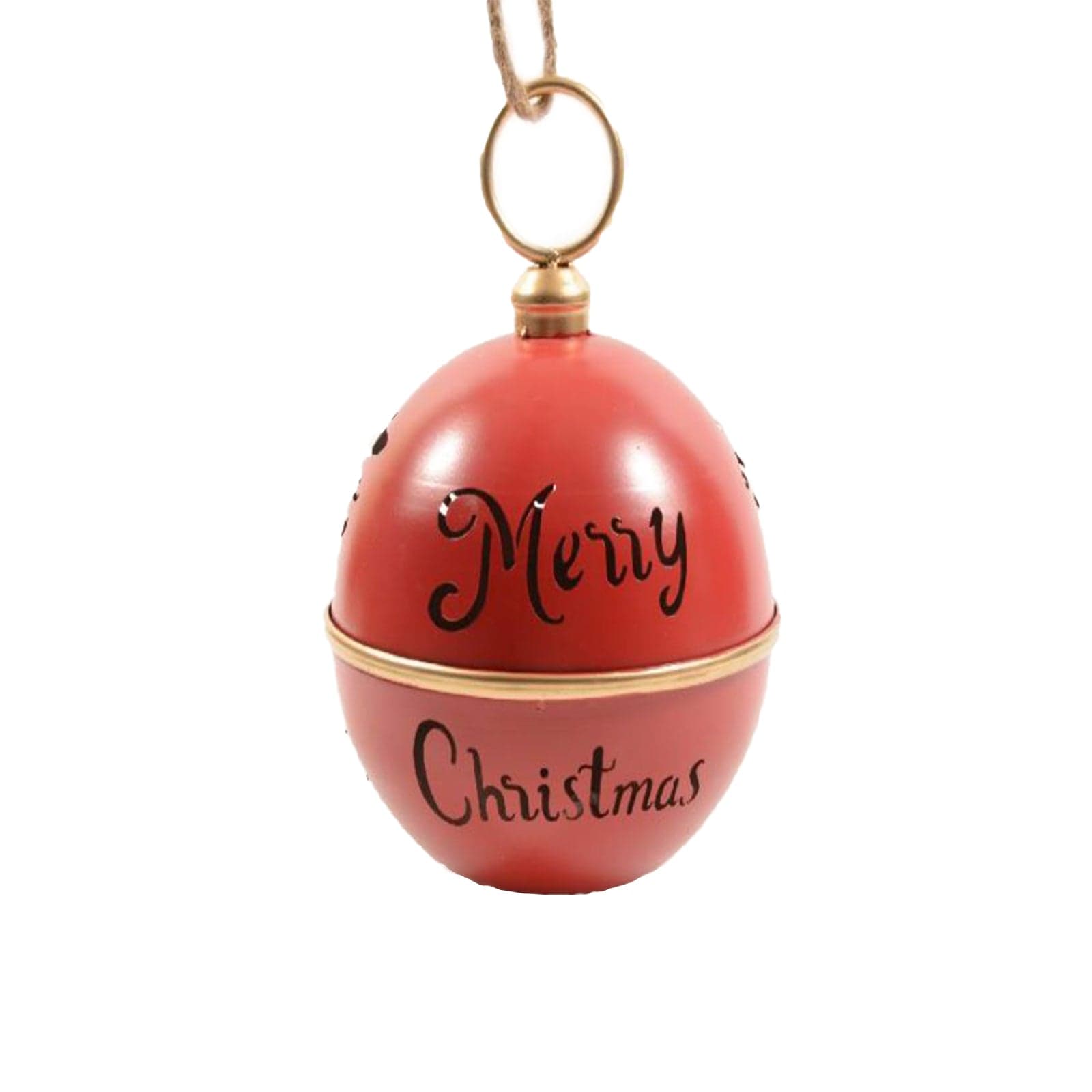 Pendente campana "Merry Christmas" in metallo per albero di Natale - 2