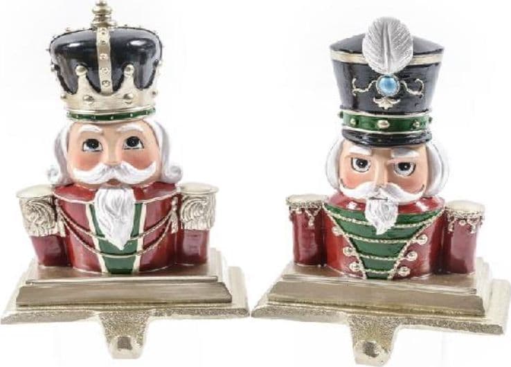 Supporto per Calza di Natale soldatino in resina e ghisa decorazione natalizia - 6