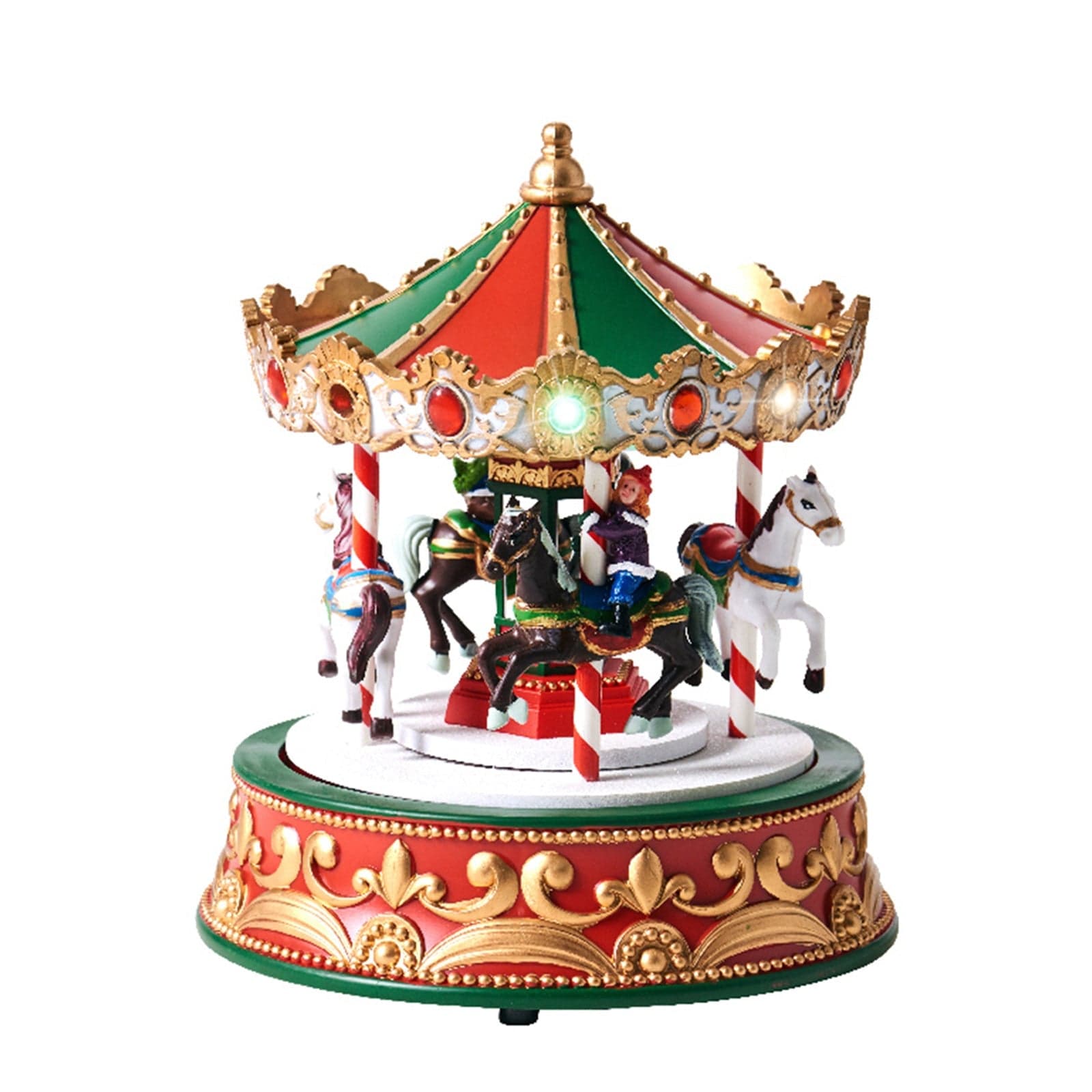 Giostra animata "Carosello" carillon con Led, decorazione da Ø 19 x h 21 cm - 2