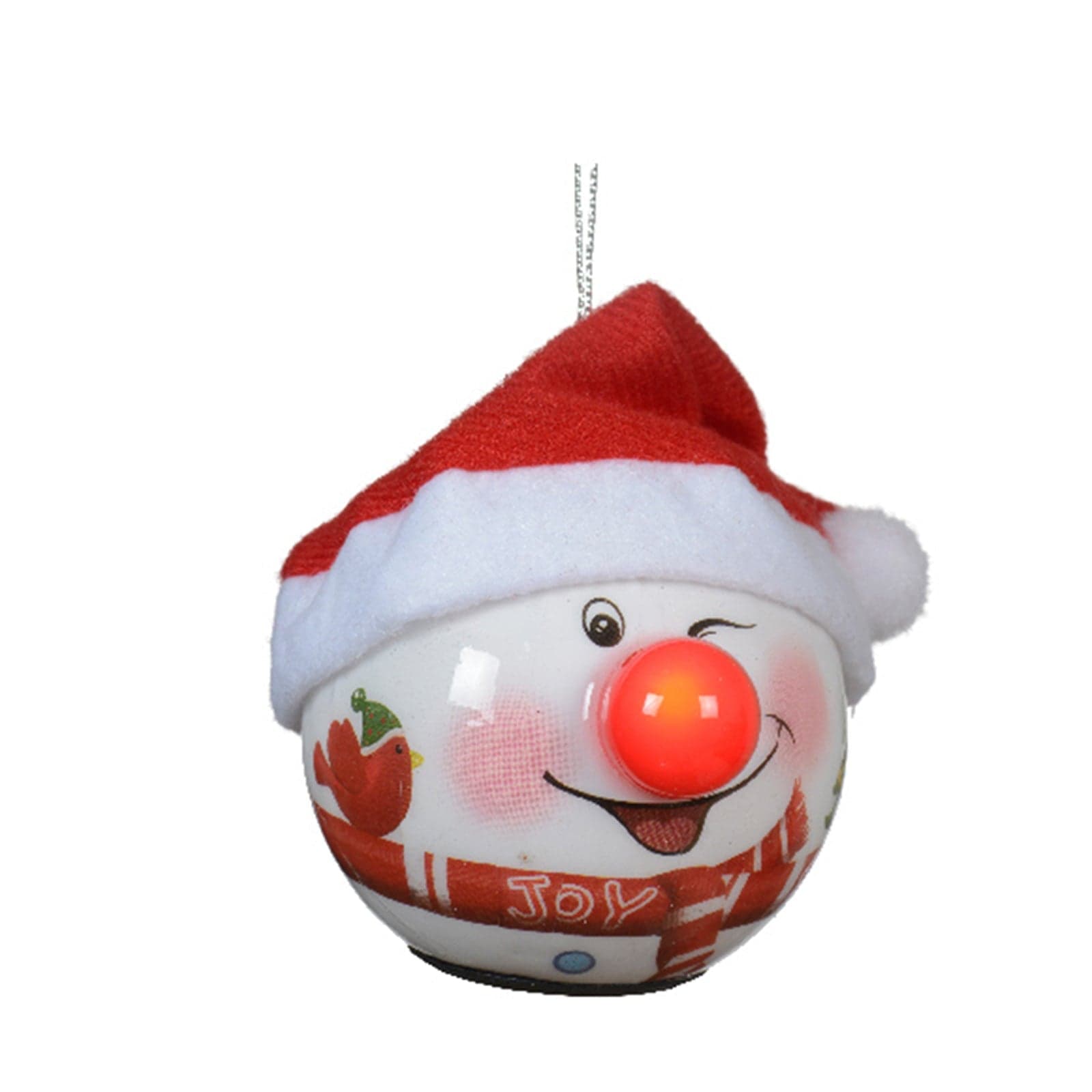 Pendaglio a forma di Babbo natale e pupazzo con Led per albero decorazione natalizia da 8.2 cm - 4