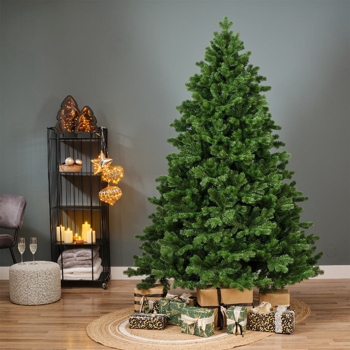 Albero di natale "Hollimont" in PE effetto Real touch e PVC di Altissima qualità - 2