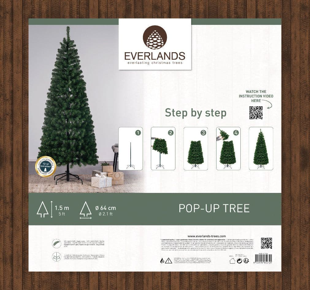 Albero di natale "Pop up" in PVC di Altissima qualità, decorazione natalizia - 2