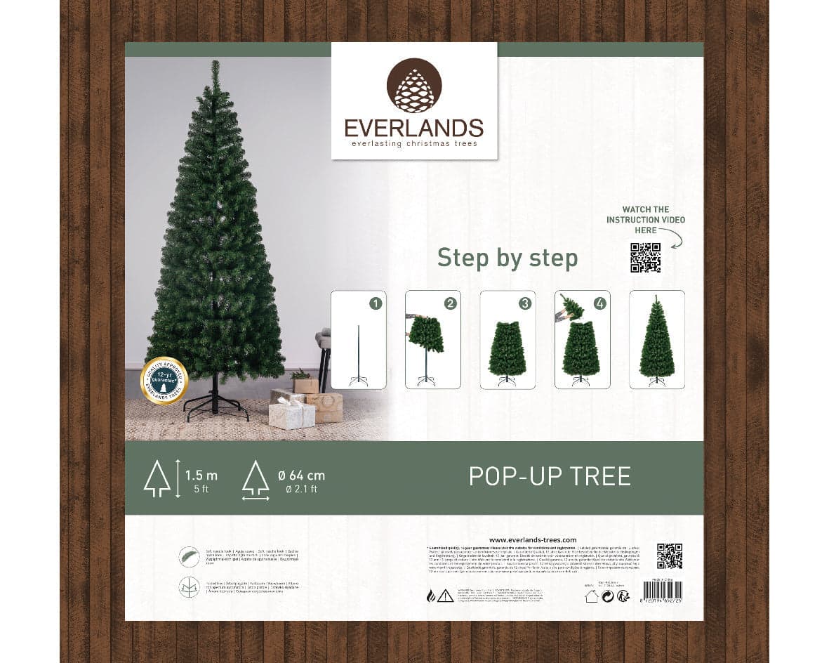 Albero di natale "Pop up" in PVC di Altissima qualità, decorazione natalizia - 2
