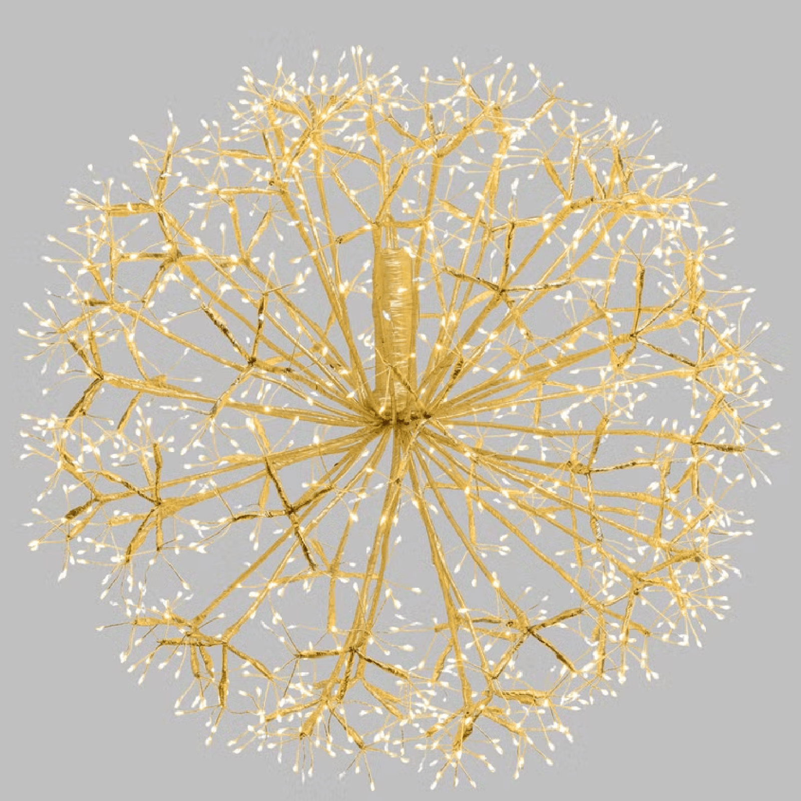 Sfera "Ricco" con rami e  microled bianco caldo e bianco freddo, uso interno - 2