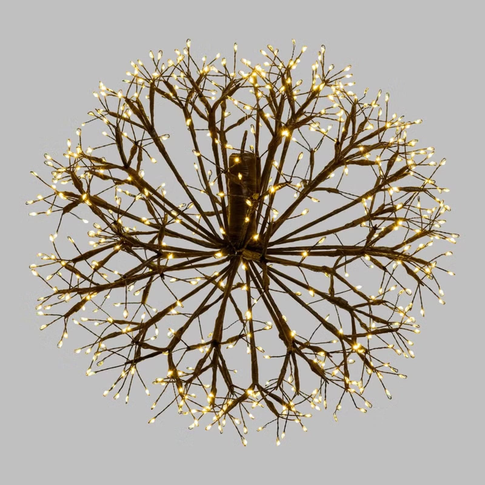 Sfera "Ricco" con rami e  microled bianco caldo e bianco freddo, uso interno - 13