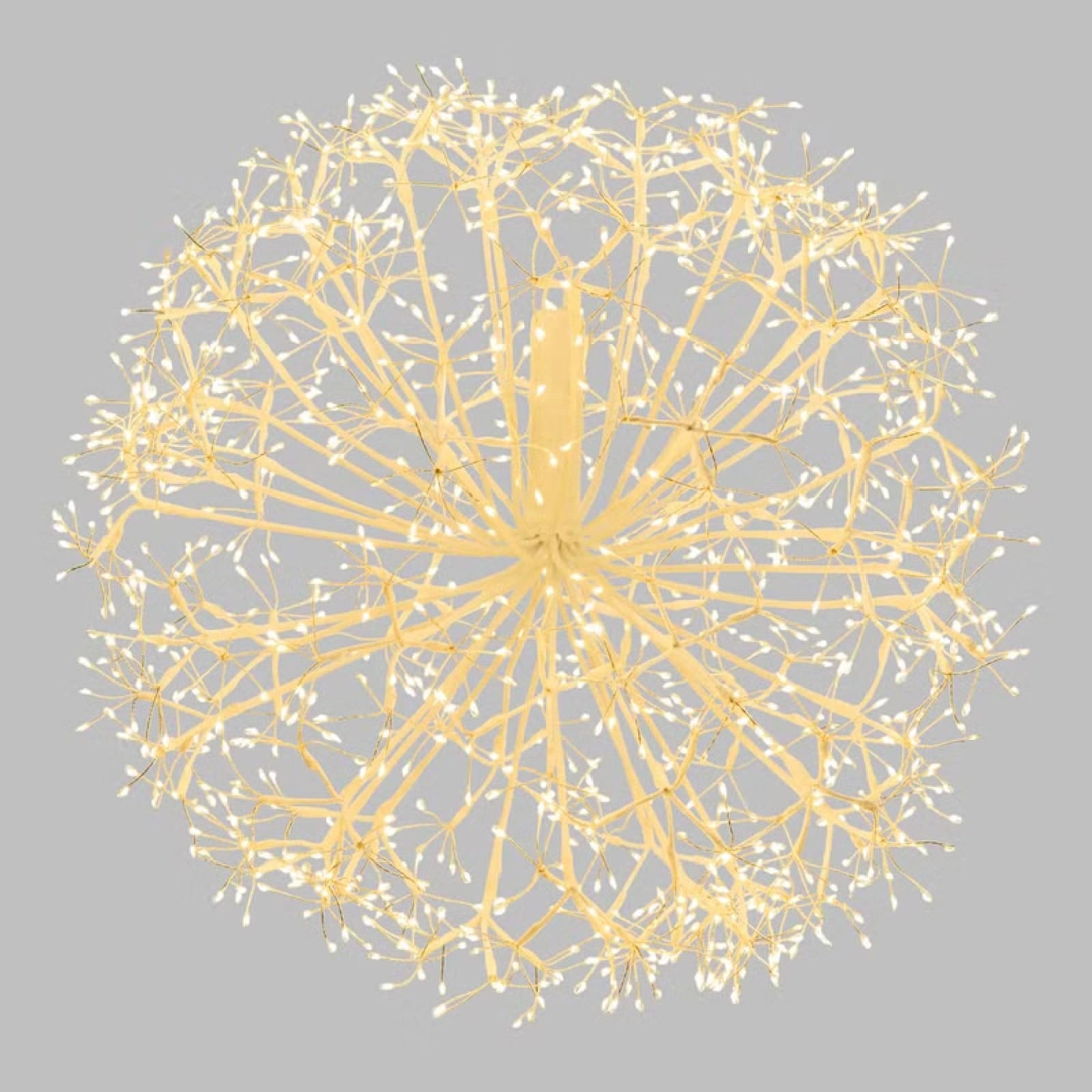 Sfera "Ricco" con rami e  microled bianco caldo e bianco freddo, uso interno - 6