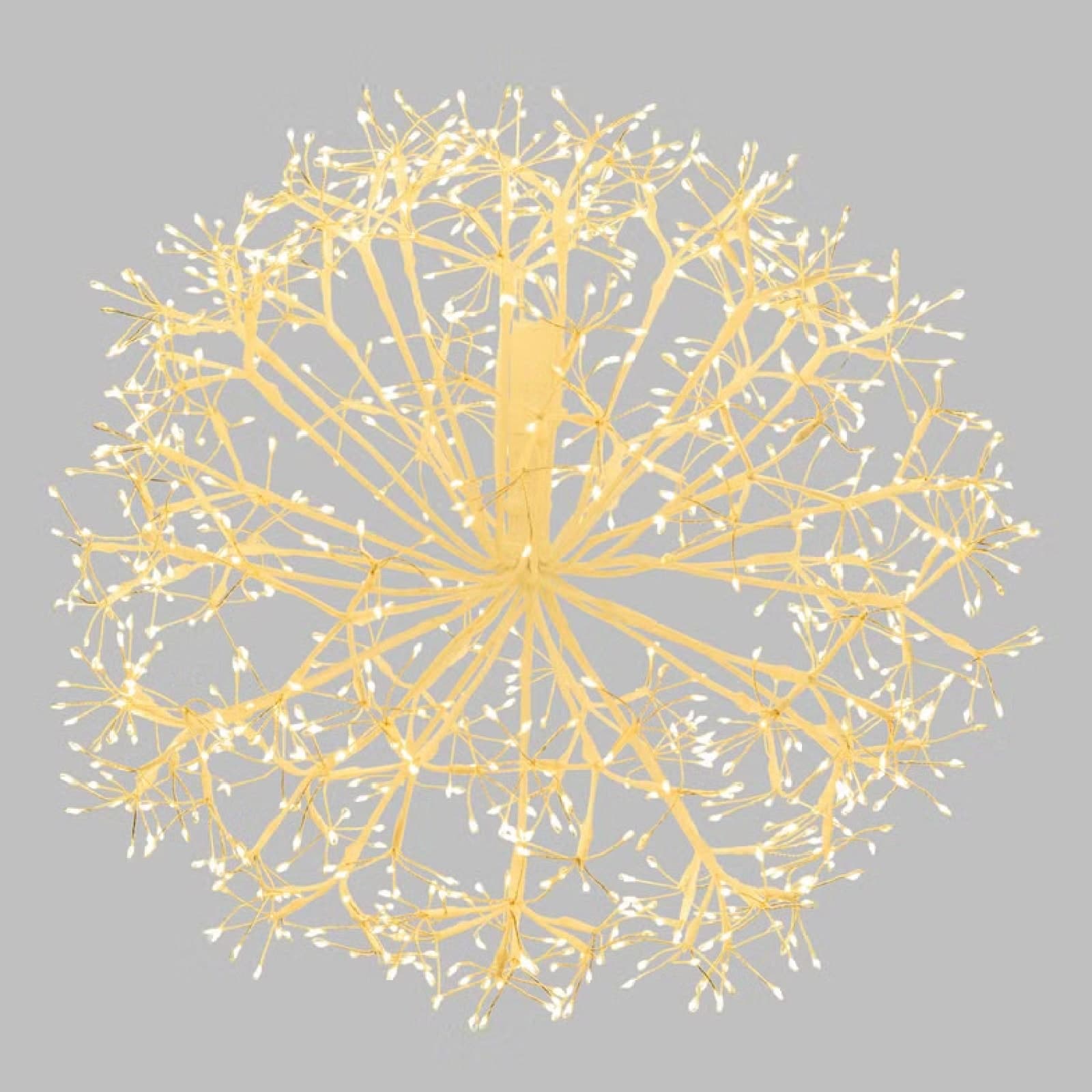 Sfera "Ricco" con rami e  microled bianco caldo e bianco freddo, uso interno - 8