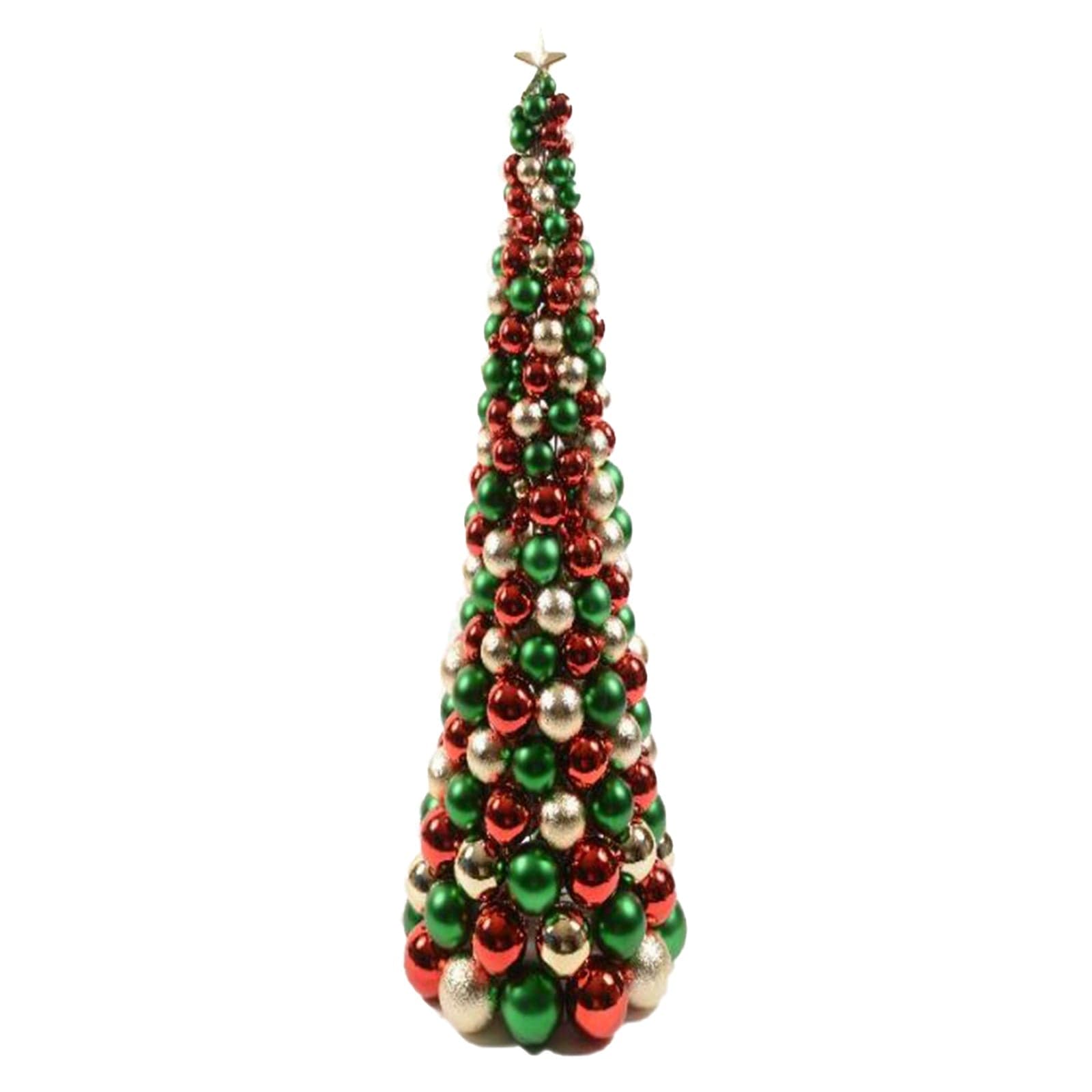 Albero natalizio palle di natale con stella decorazione natalizia - 2