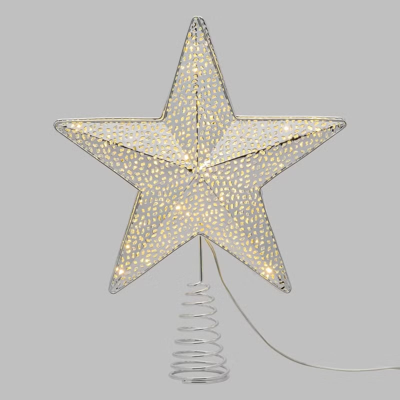 Puntale stella luminosa per albero di natale con led per decorazioni - 3