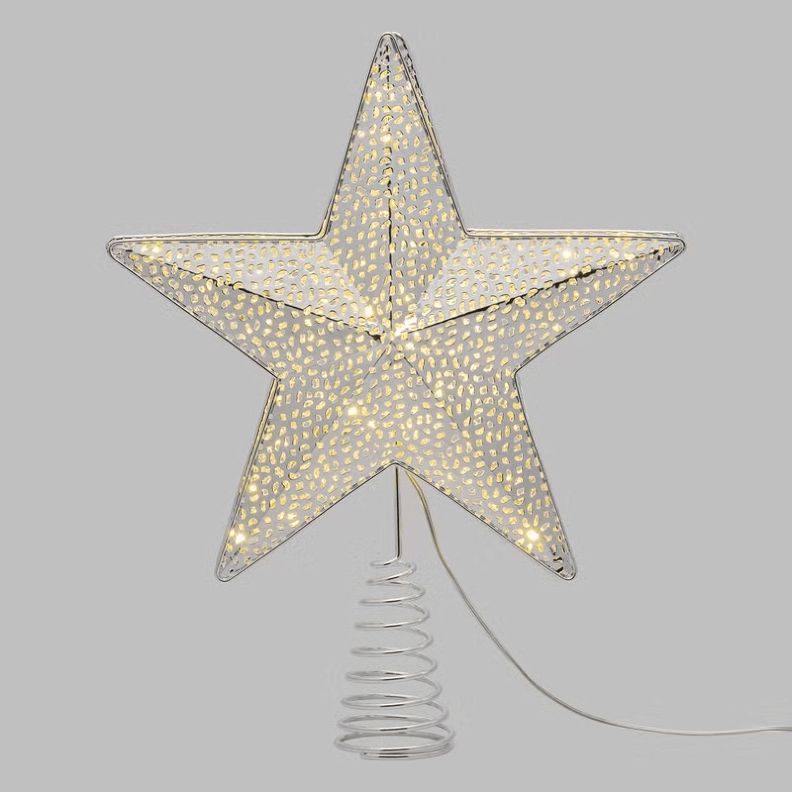 Puntale stella luminosa per albero di natale con led per decorazioni - 3