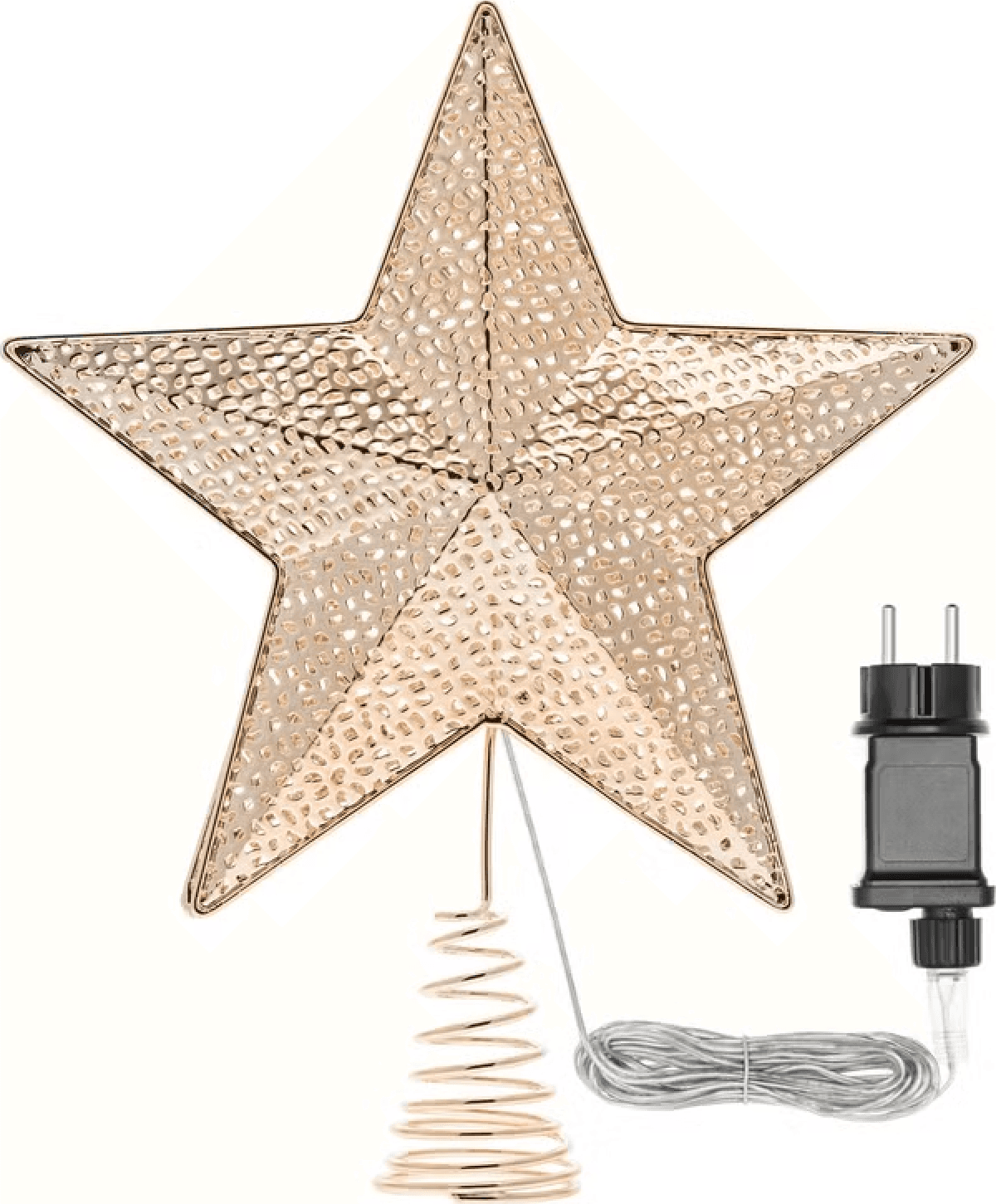 Puntale stella luminosa per albero di natale con led per decorazioni - 4