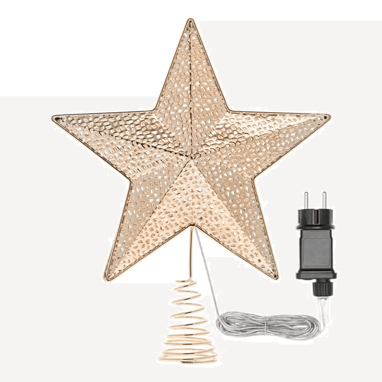 Puntale stella luminosa per albero di natale con led per decorazioni - 4
