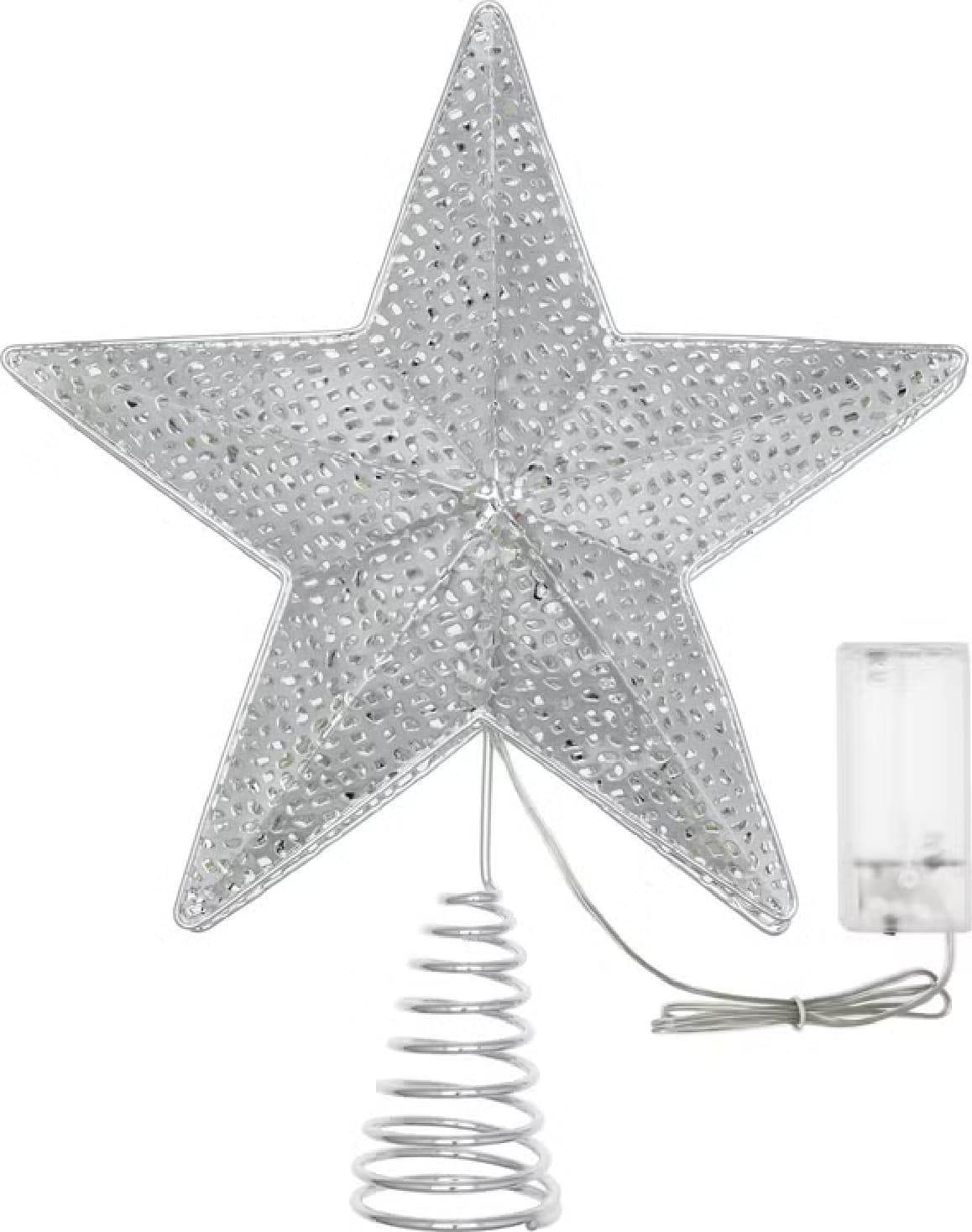 Puntale stella luminosa per albero di natale con led per decorazioni - 6