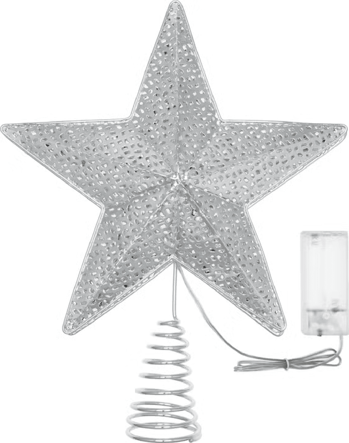 Puntale stella luminosa per albero di natale con led per decorazioni - 6