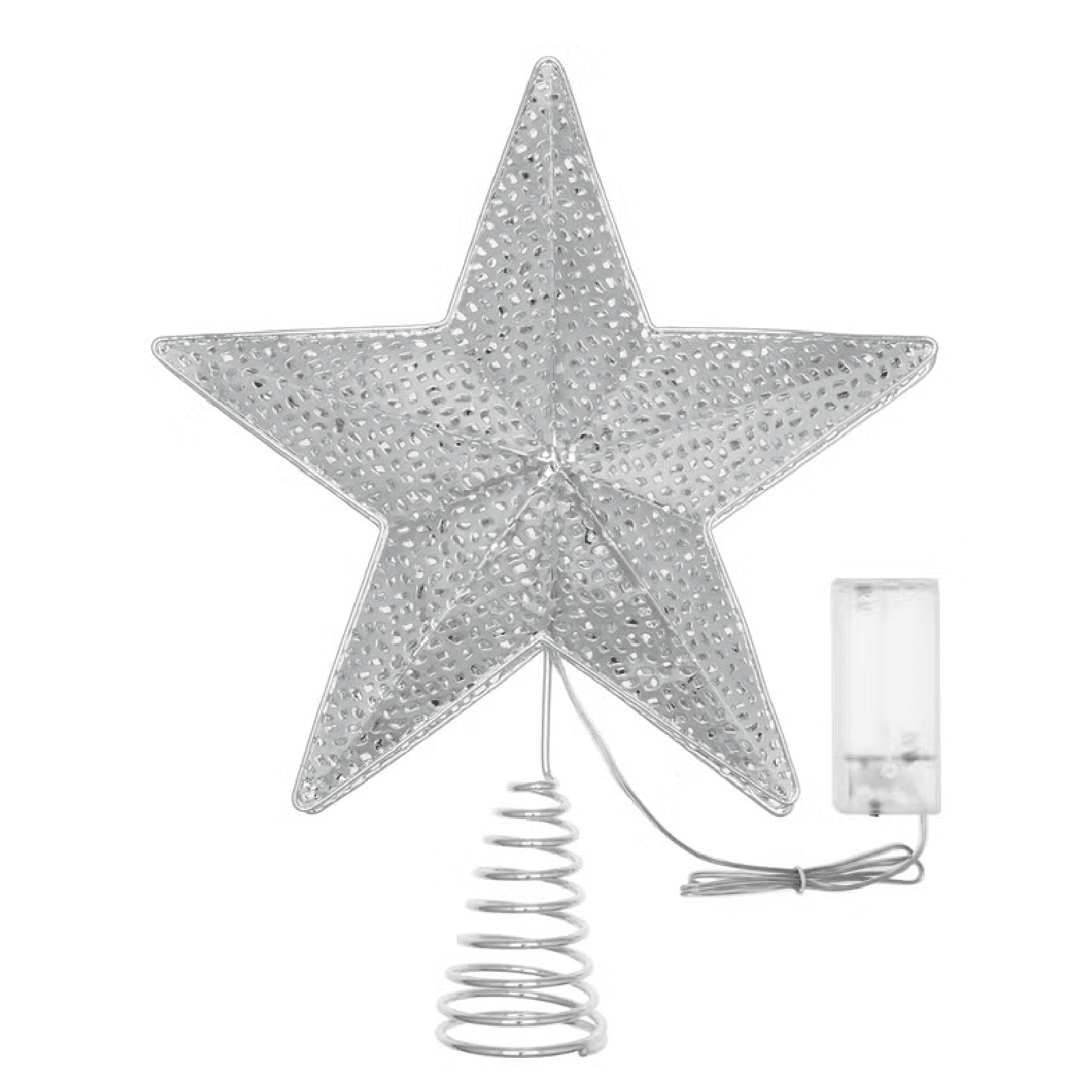 Puntale stella luminosa per albero di natale con led per decorazioni - 6