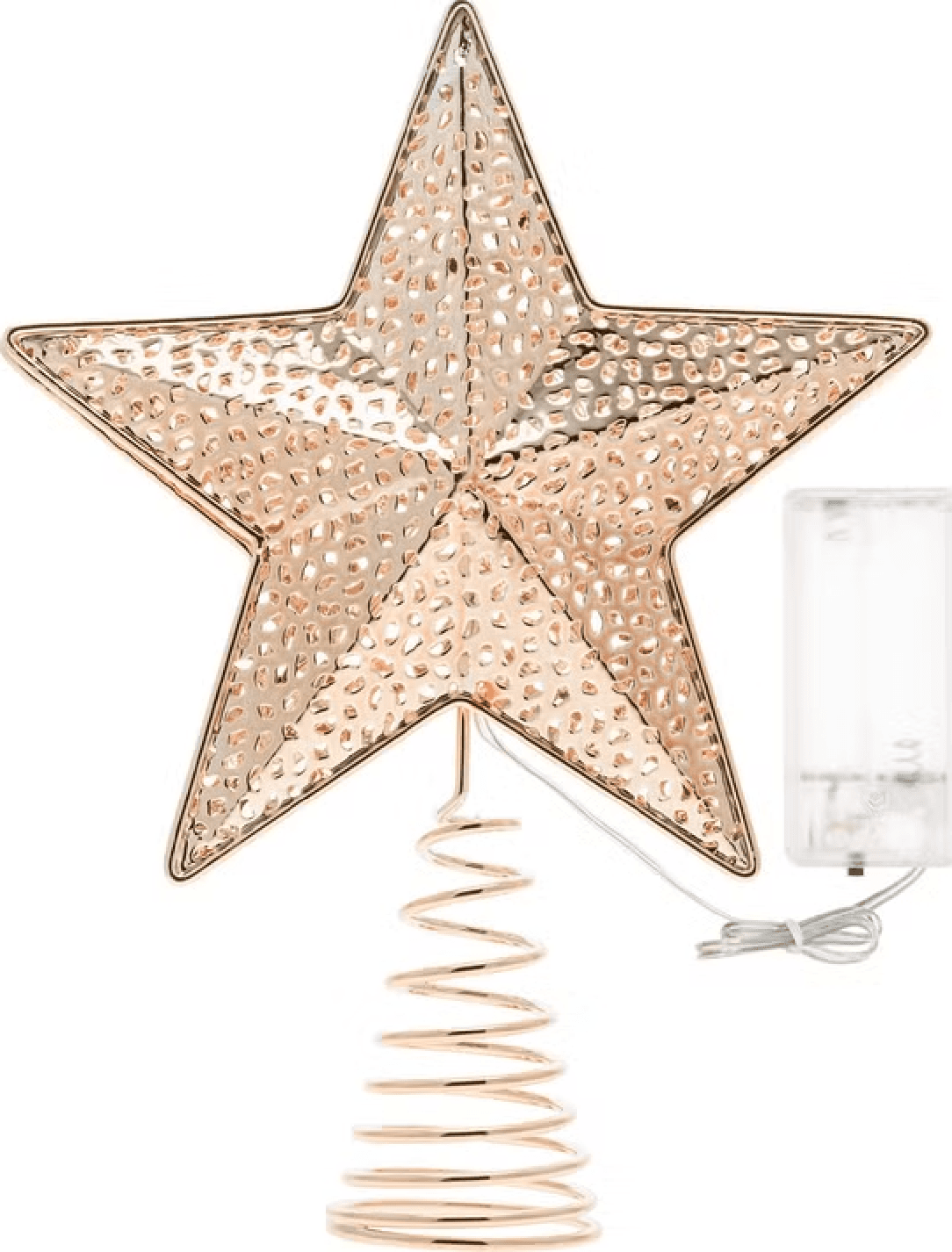 Puntale stella luminosa per albero di natale con led per decorazioni - 8