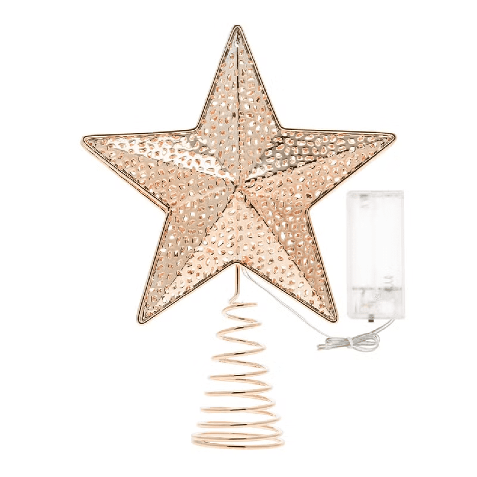 Puntale stella luminosa per albero di natale con led per decorazioni - 8