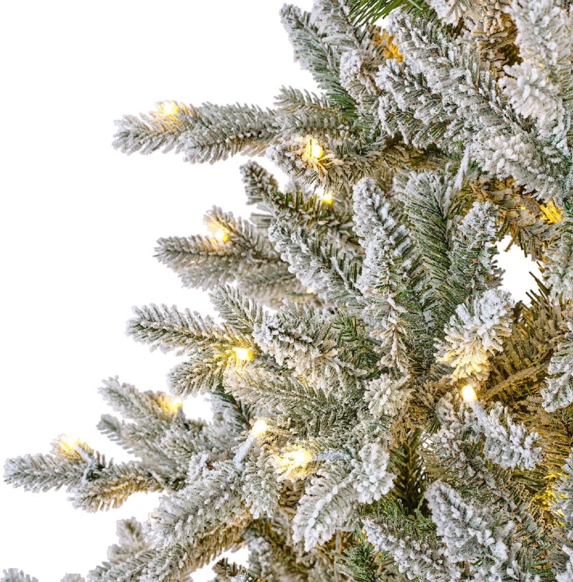 Albero di natale "Allison innevato" con Led  in PE Effetto Real Touch + PVC Altissima qualità - 6