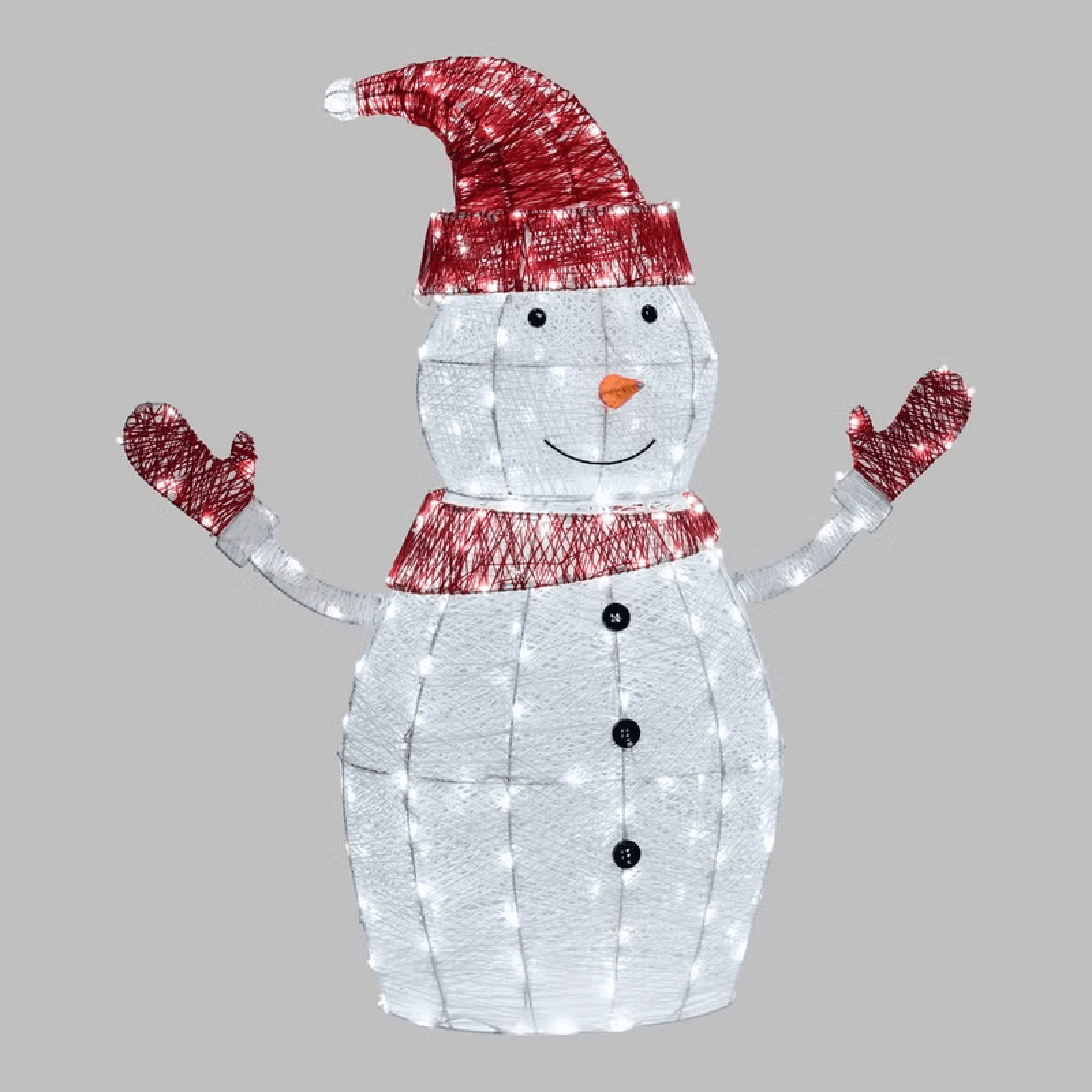 Pupazzo di Neve 3D White & Color, Dual Color LED bianco caldo e freddo - 4