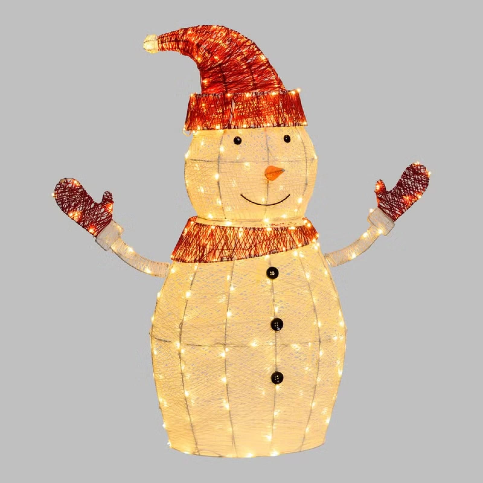 Pupazzo di Neve 3D White & Color, Dual Color LED bianco caldo e freddo - 5