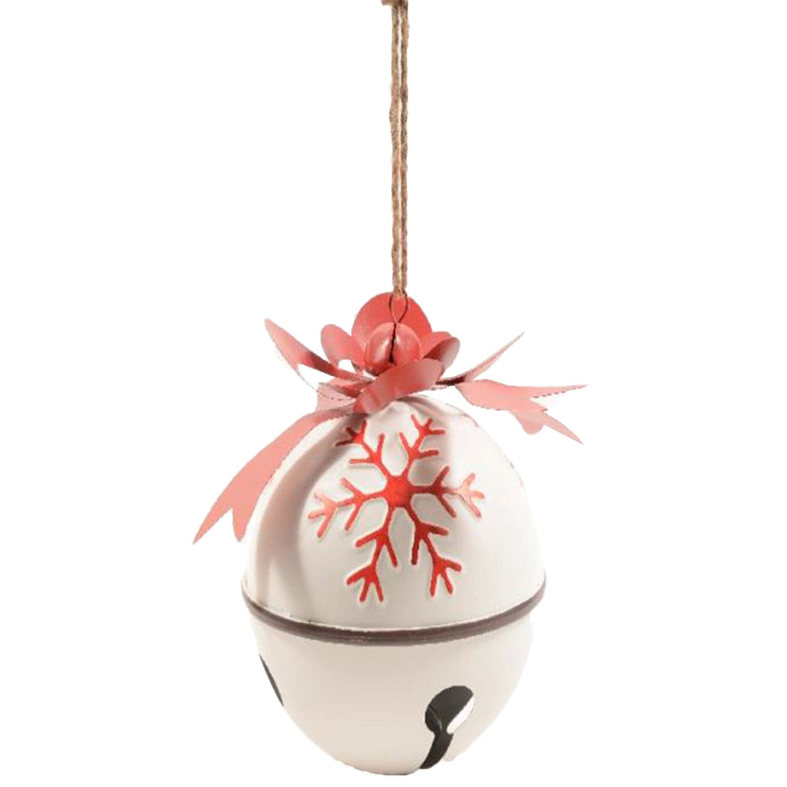 Campane decorative in metallo con fiocco decorazione natalizia - 1