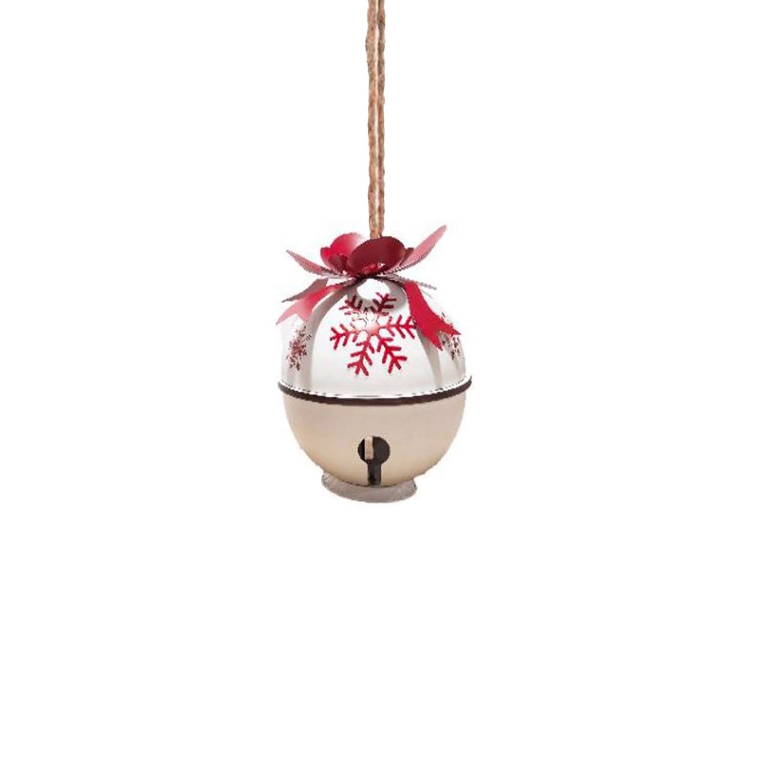 Campane decorative in metallo con fiocco decorazione natalizia - 2