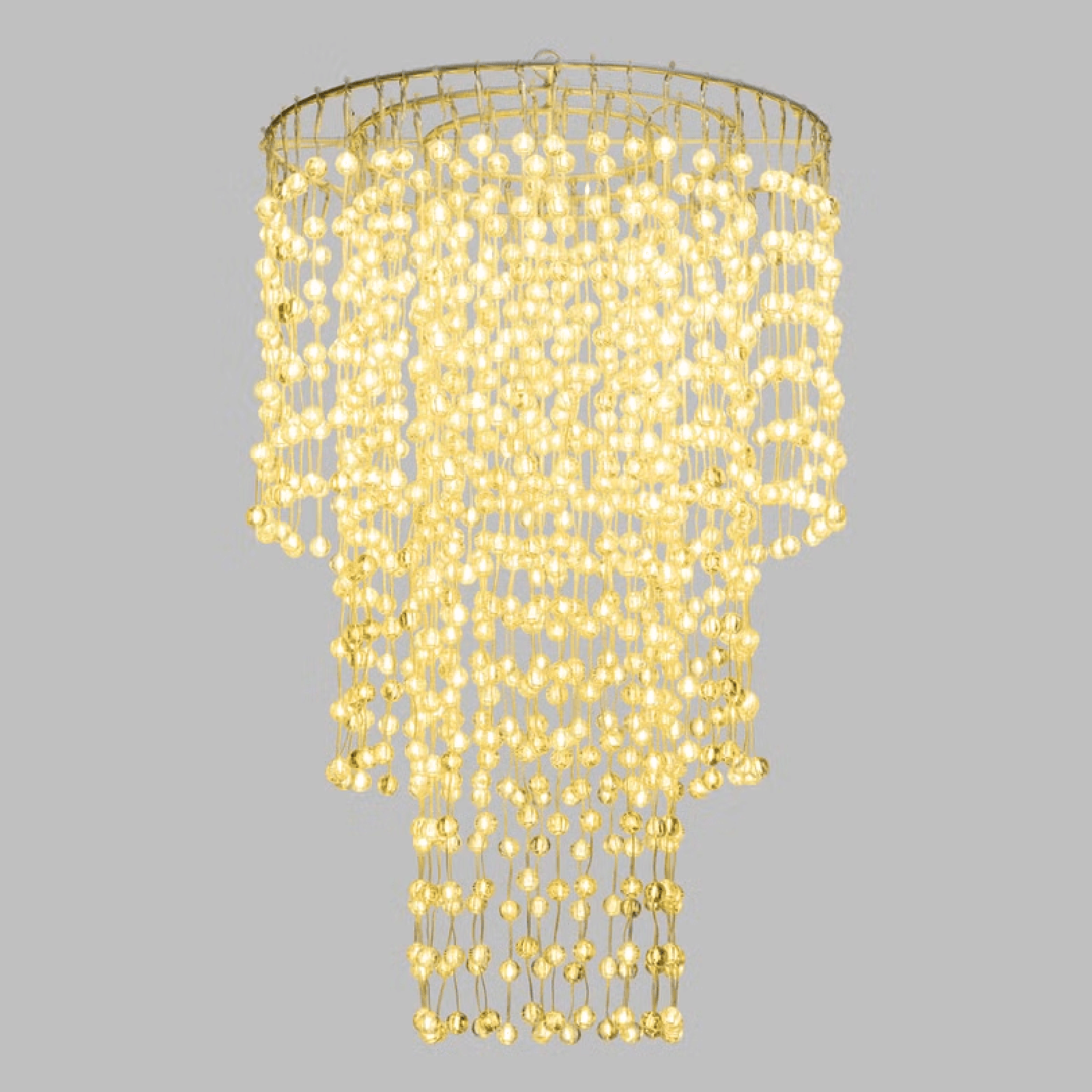 Lampadario decorativo a cascata  sfere LED bianco caldo per decorazioni - 12