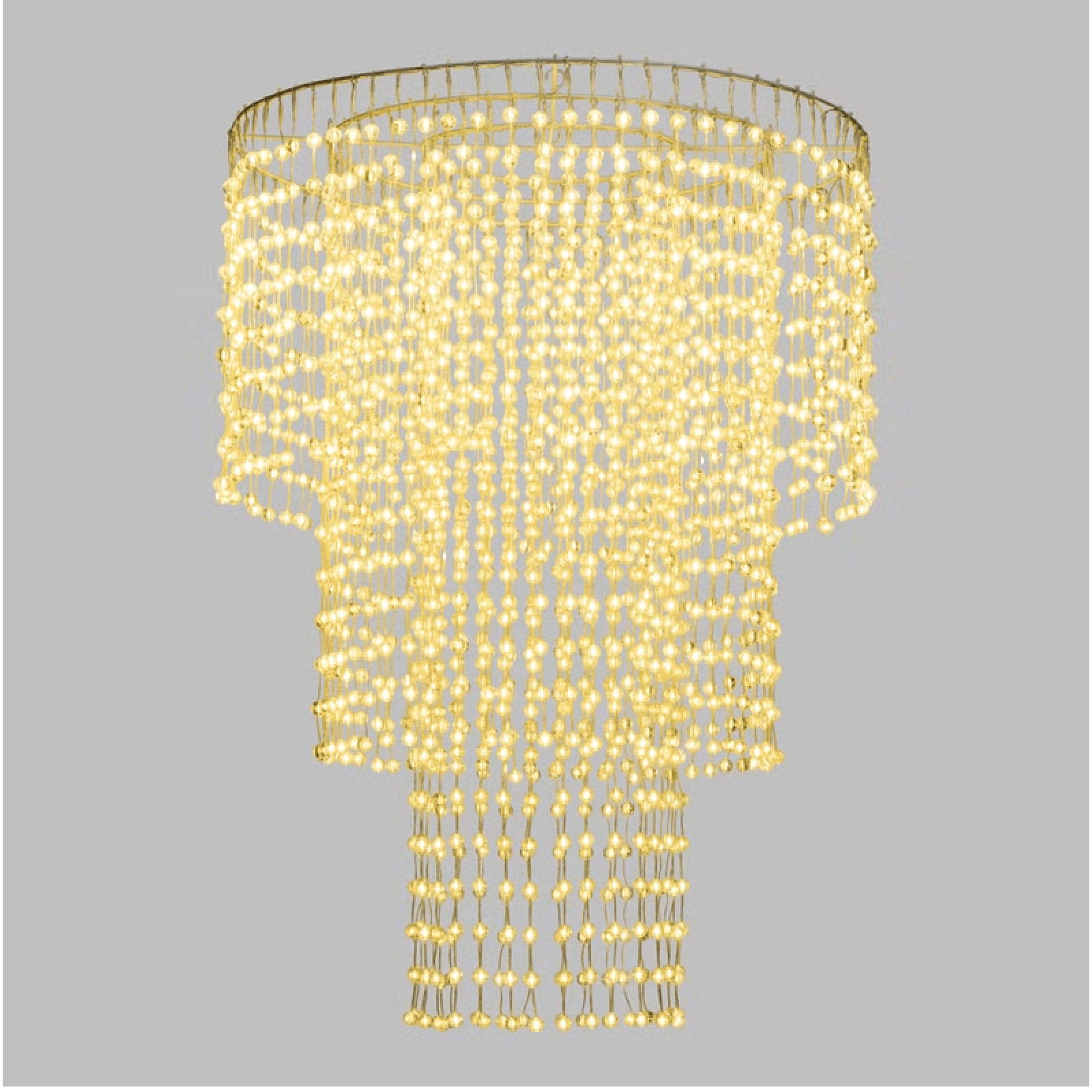 Lampadario decorativo a cascata  sfere LED bianco caldo per decorazioni - 14