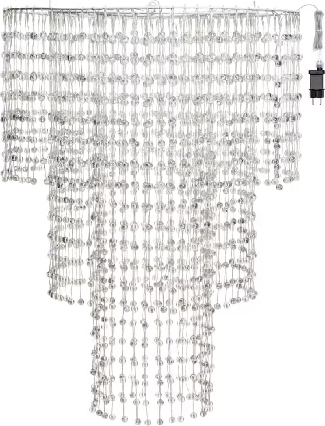 Lampadario decorativo a cascata  sfere LED bianco caldo per decorazioni - 3
