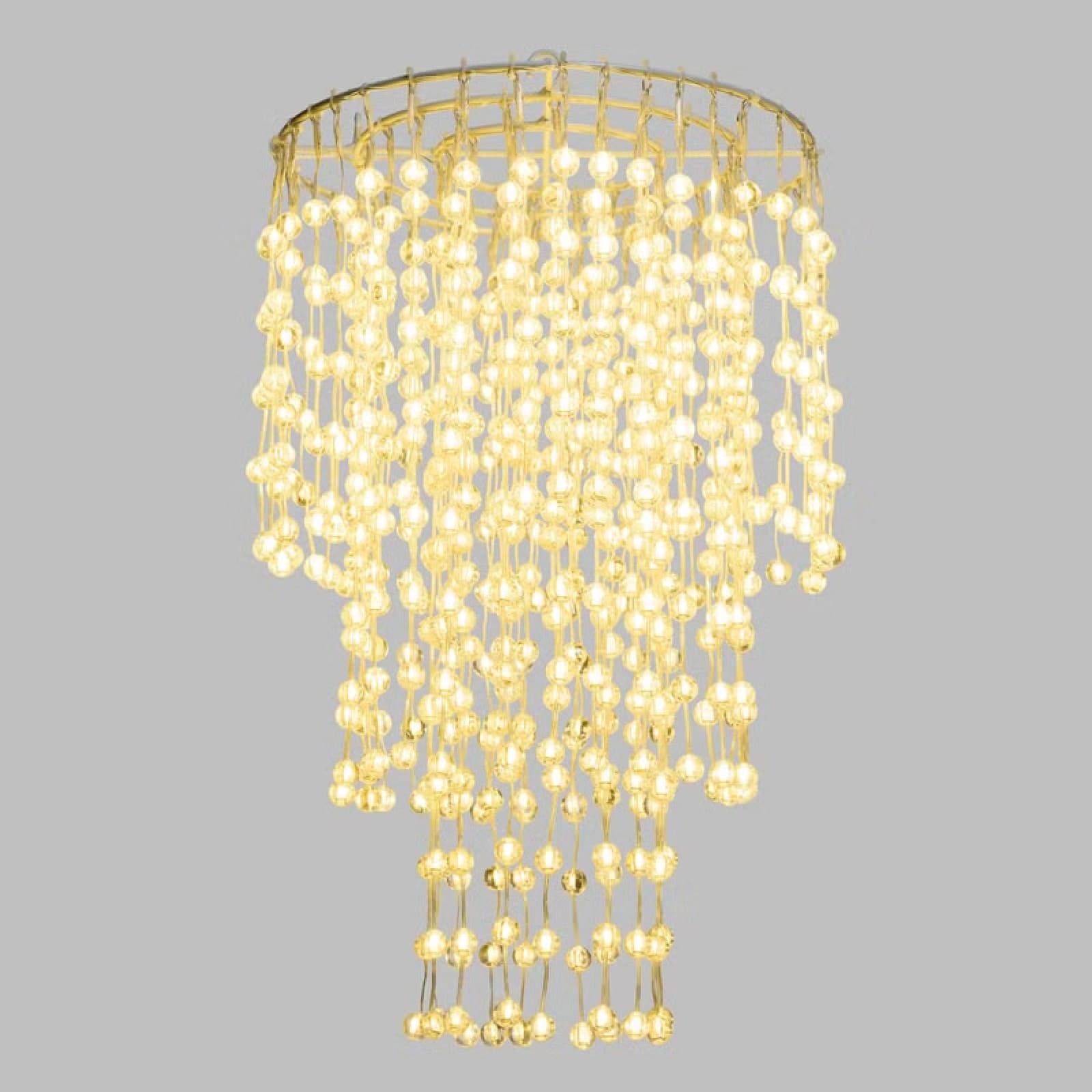 Lampadario decorativo a cascata  sfere LED bianco caldo per decorazioni - 5