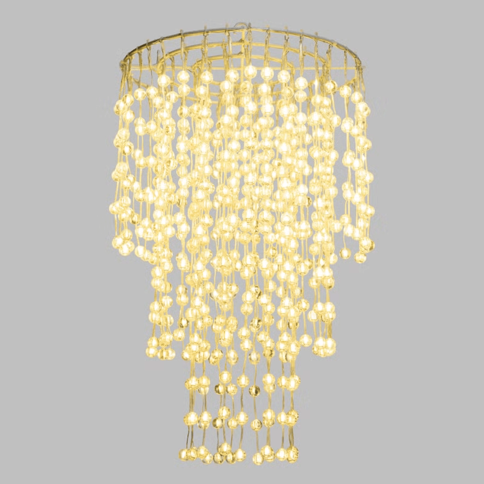 Lampadario decorativo a cascata  sfere LED bianco caldo per decorazioni - 5