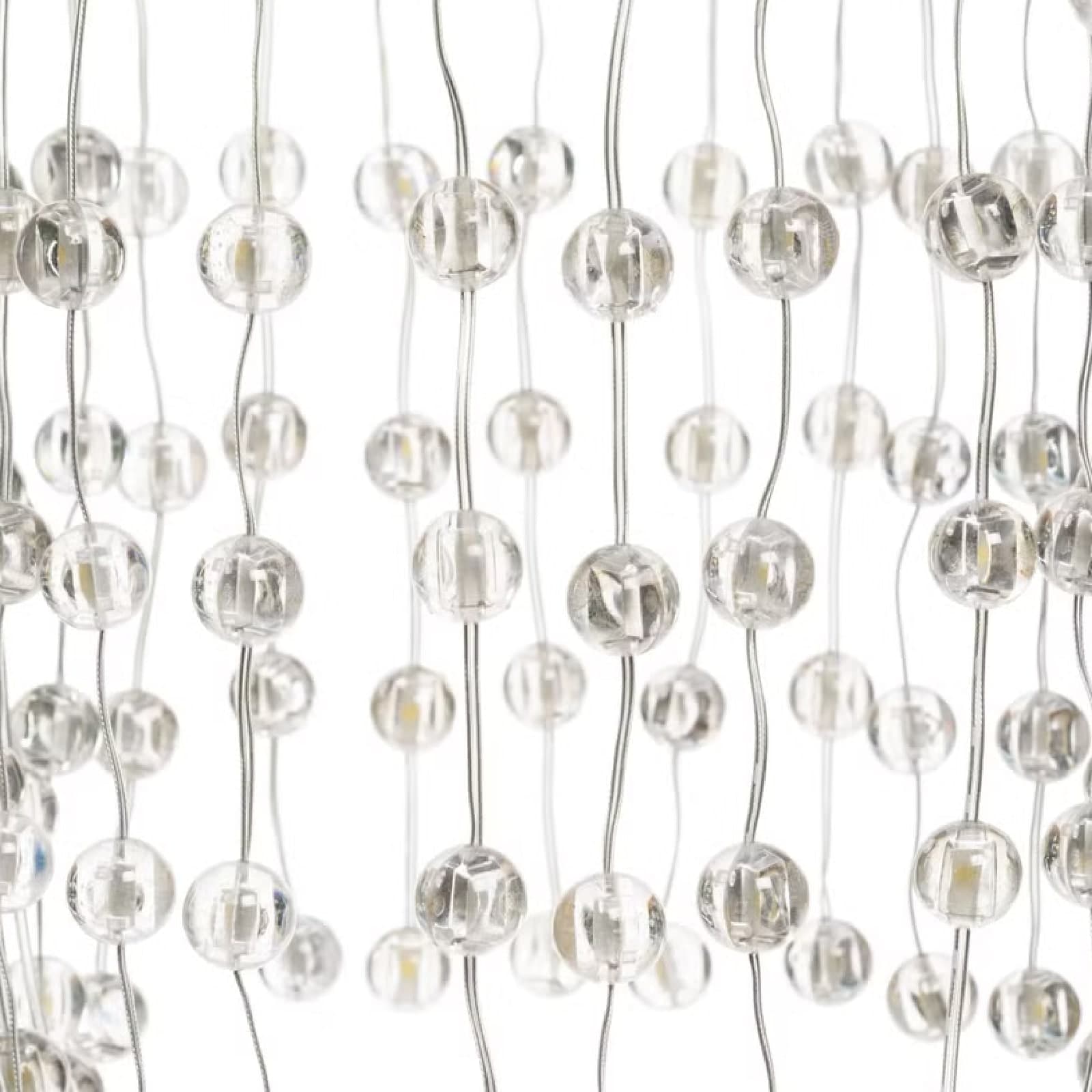 Lampadario decorativo a cascata  sfere LED bianco caldo per decorazioni - 6