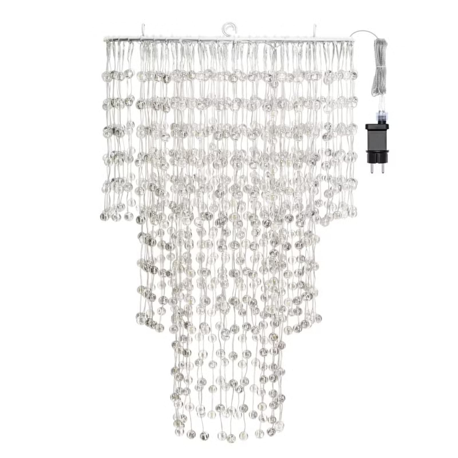 Lampadario decorativo a cascata  sfere LED bianco caldo per decorazioni - 8