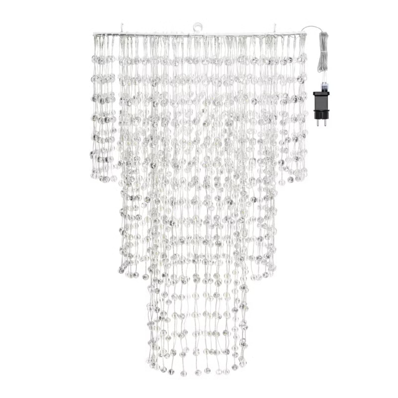 Lampadario decorativo a cascata  sfere LED bianco caldo per decorazioni - 9