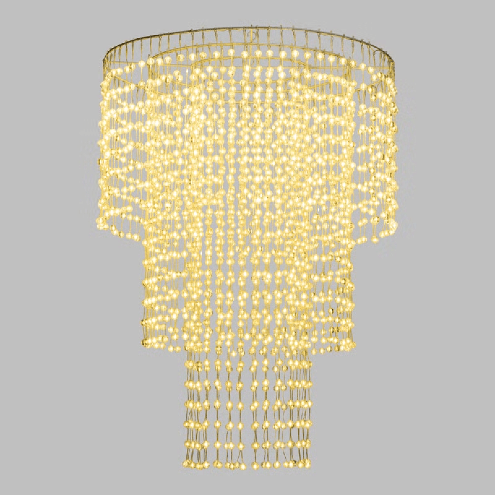 Lampadario decorativo a cascata  sfere LED bianco caldo per decorazioni - 10
