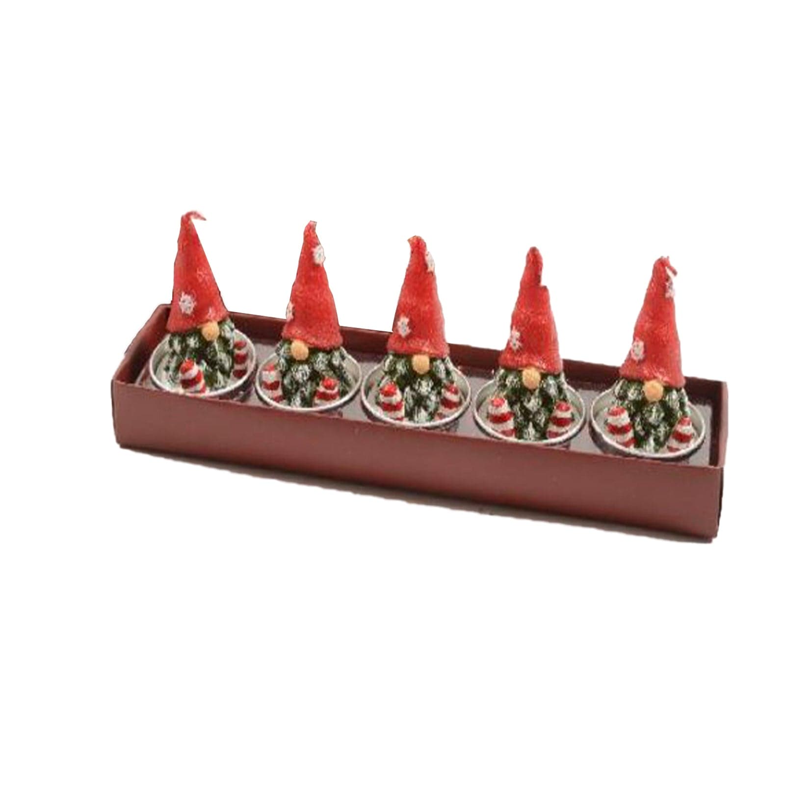 Set da 5 pezzi candele segnaposto tealight in PVC per decorazioni natalizie - 2