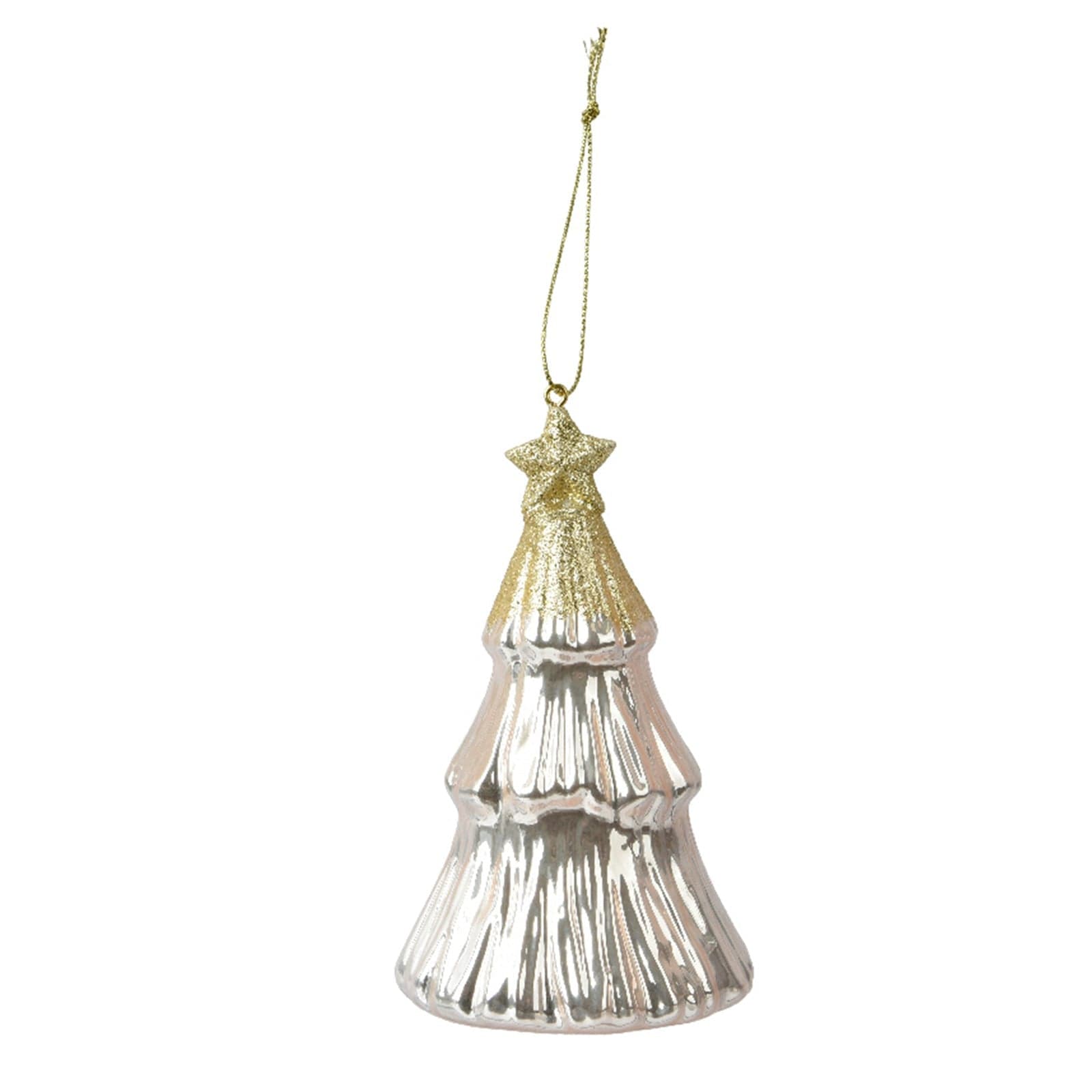 Pendaglio a forma di albero perla con glitter per albero decorazione natalizia da 13 cm - 2