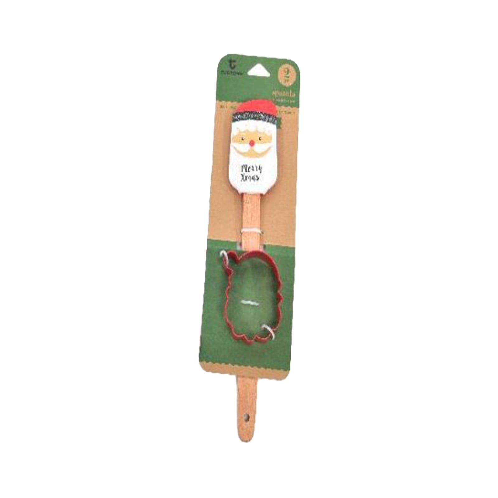 Set spatola in silicone con manico in legno e formina per biscotti - 3