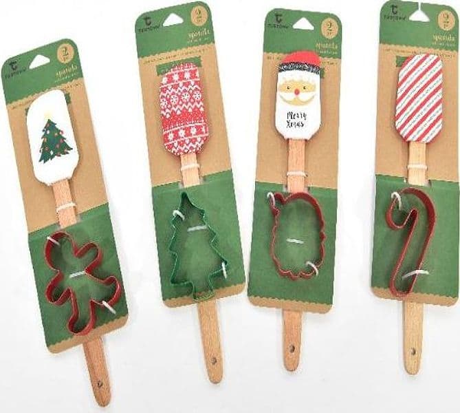 Set spatola in silicone con manico in legno e formina per biscotti - 5