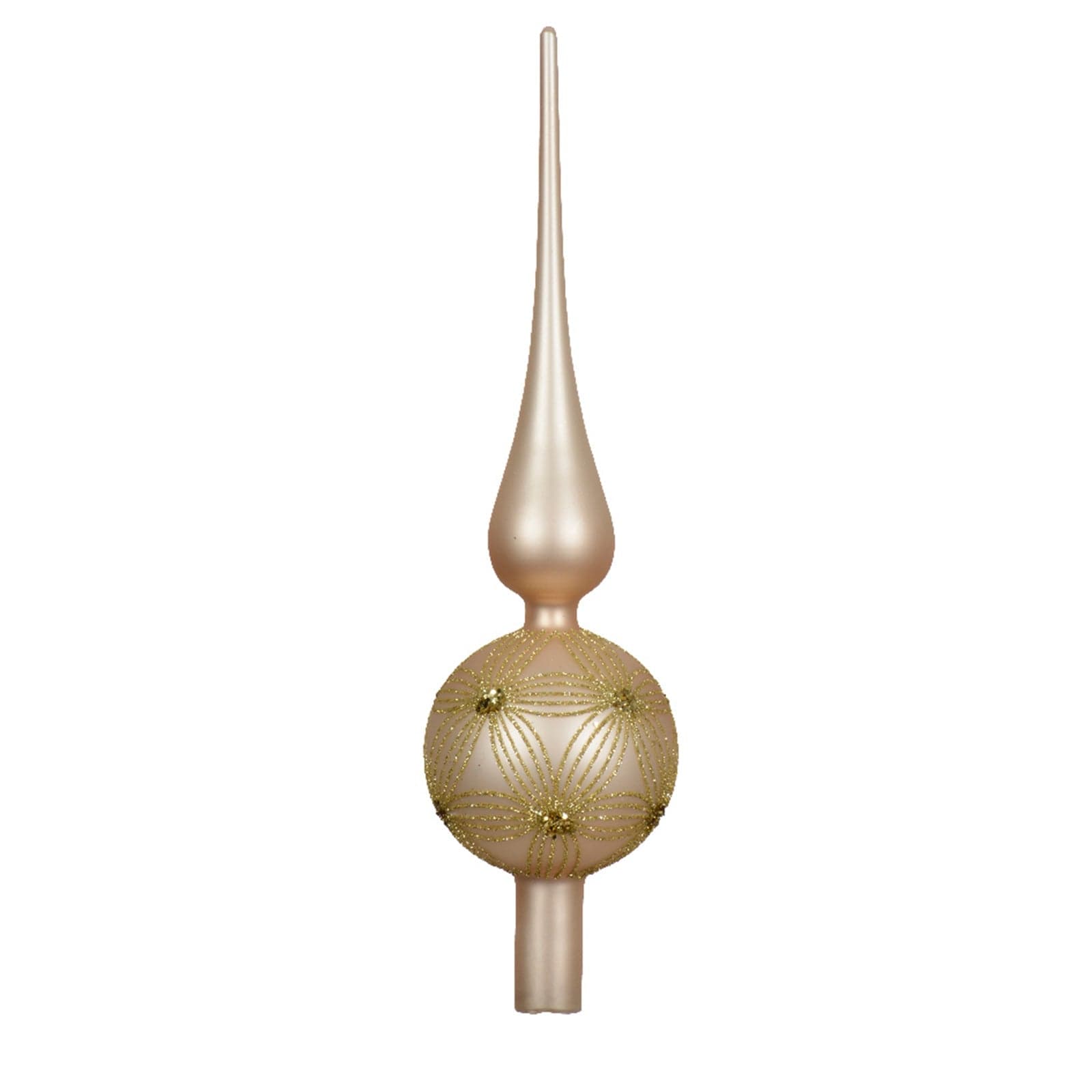 Puntale per albero di Natale con sfere in vetro decorazione e addobbo da 31 cm - 2