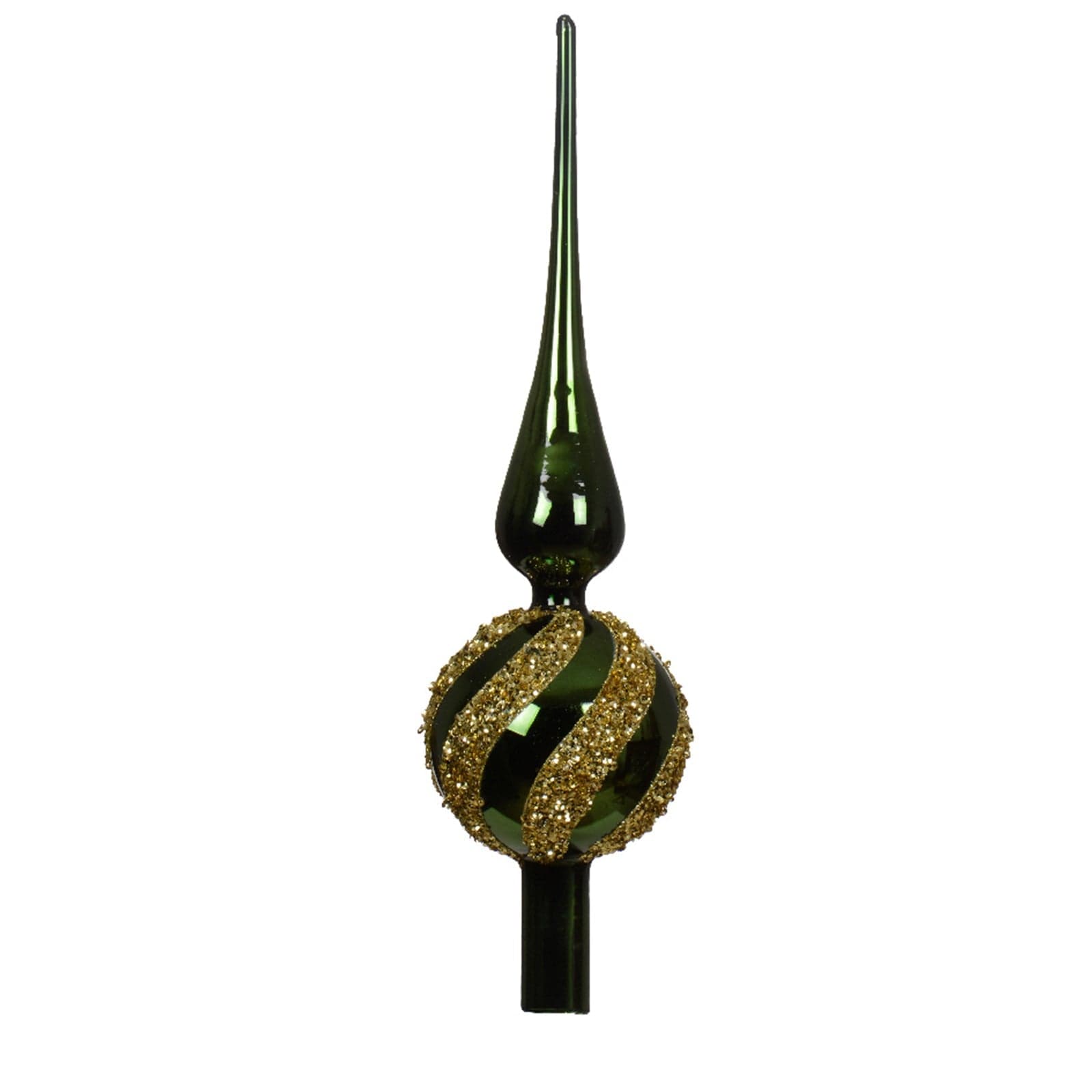 Puntale per albero di Natale con sfere in vetro decorazione e addobbo da 31 cm - 3