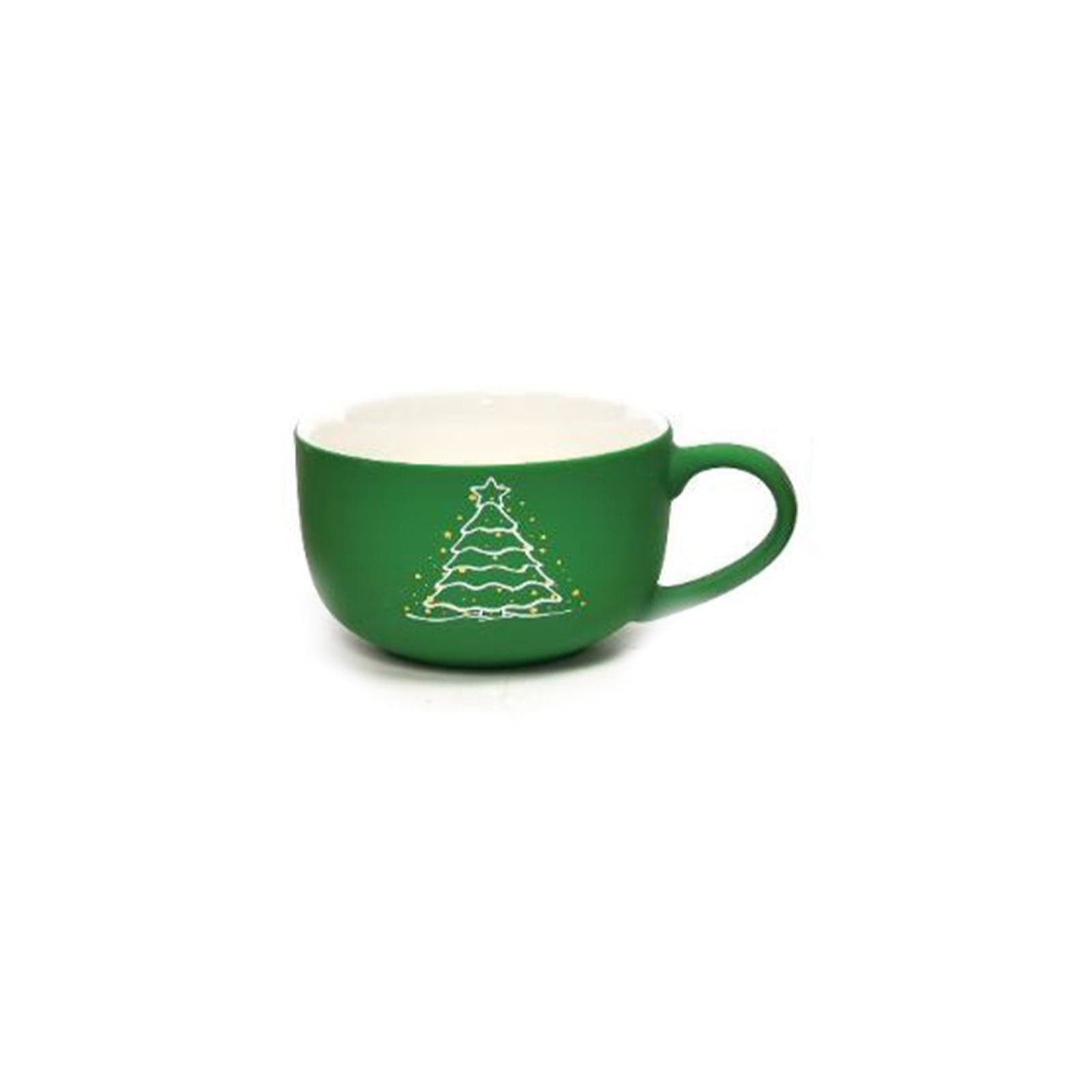 Tazza di natale in porcellana floccata 370 ml decorazione natalizia - 3