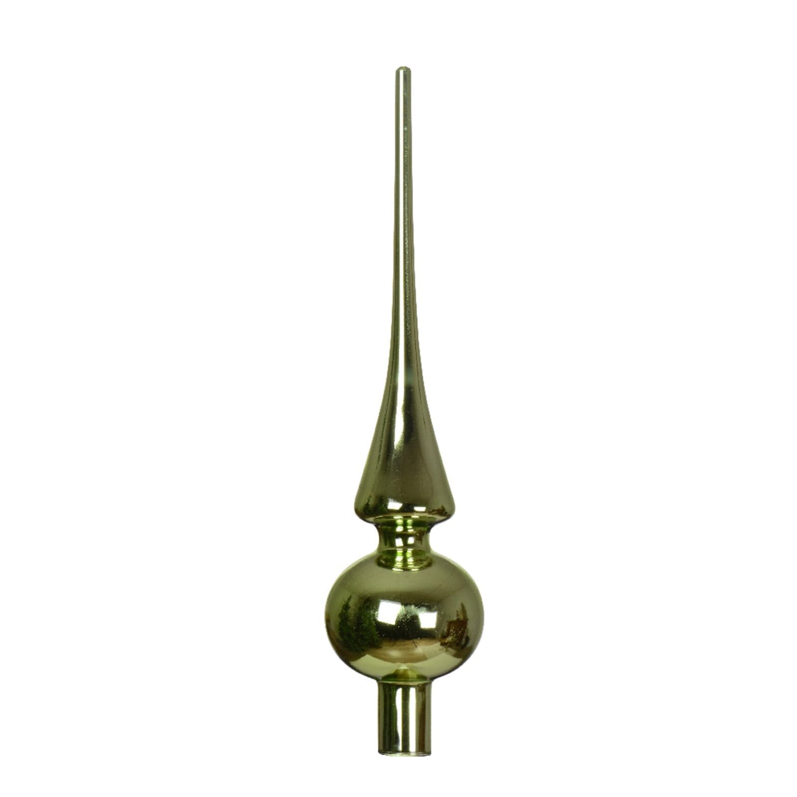 Puntale per albero di Natale con sfere in vetro verde decorazione e addobbo da 26 cm - 2