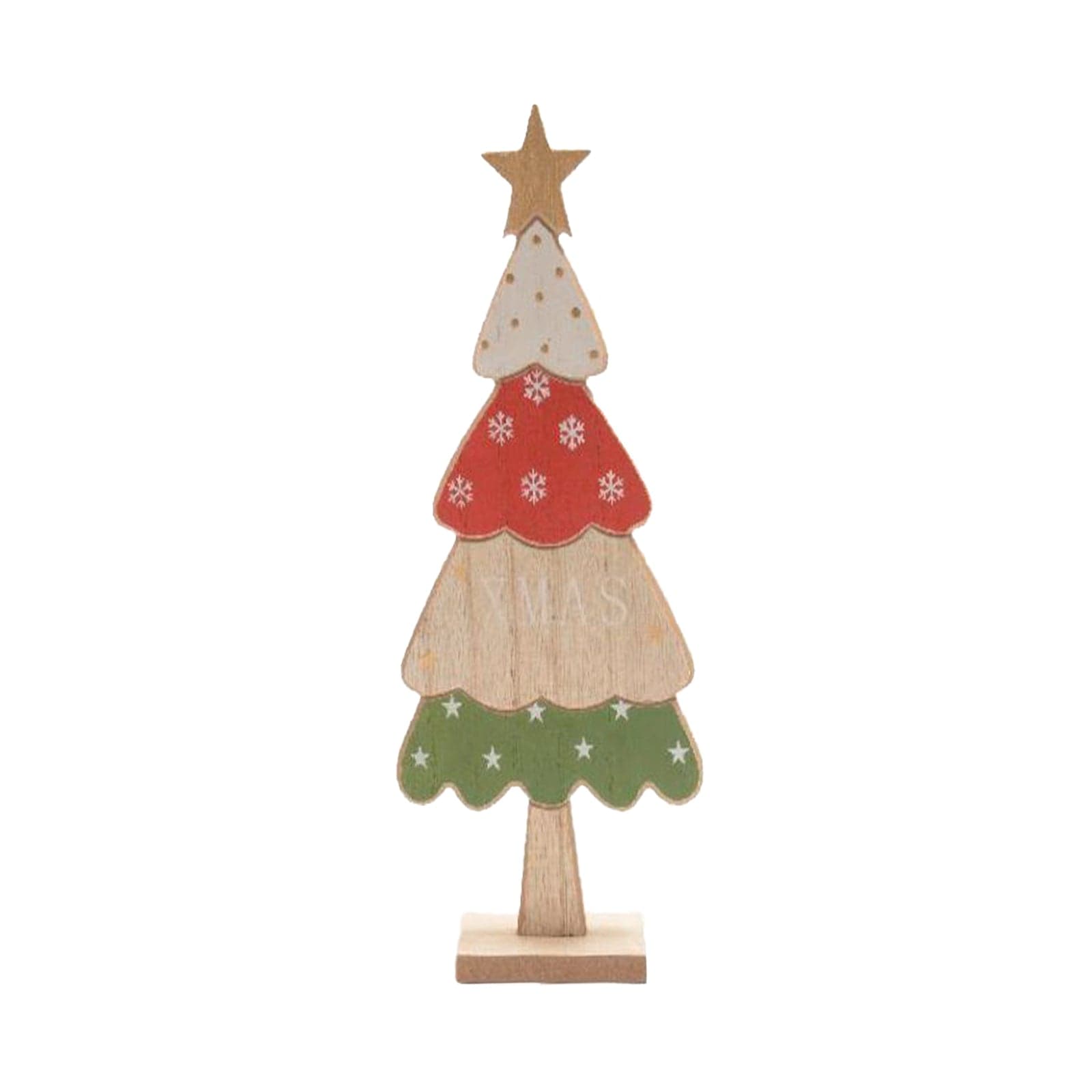 Albero di natale da appoggio in legno per decorazioni natalizie - 2