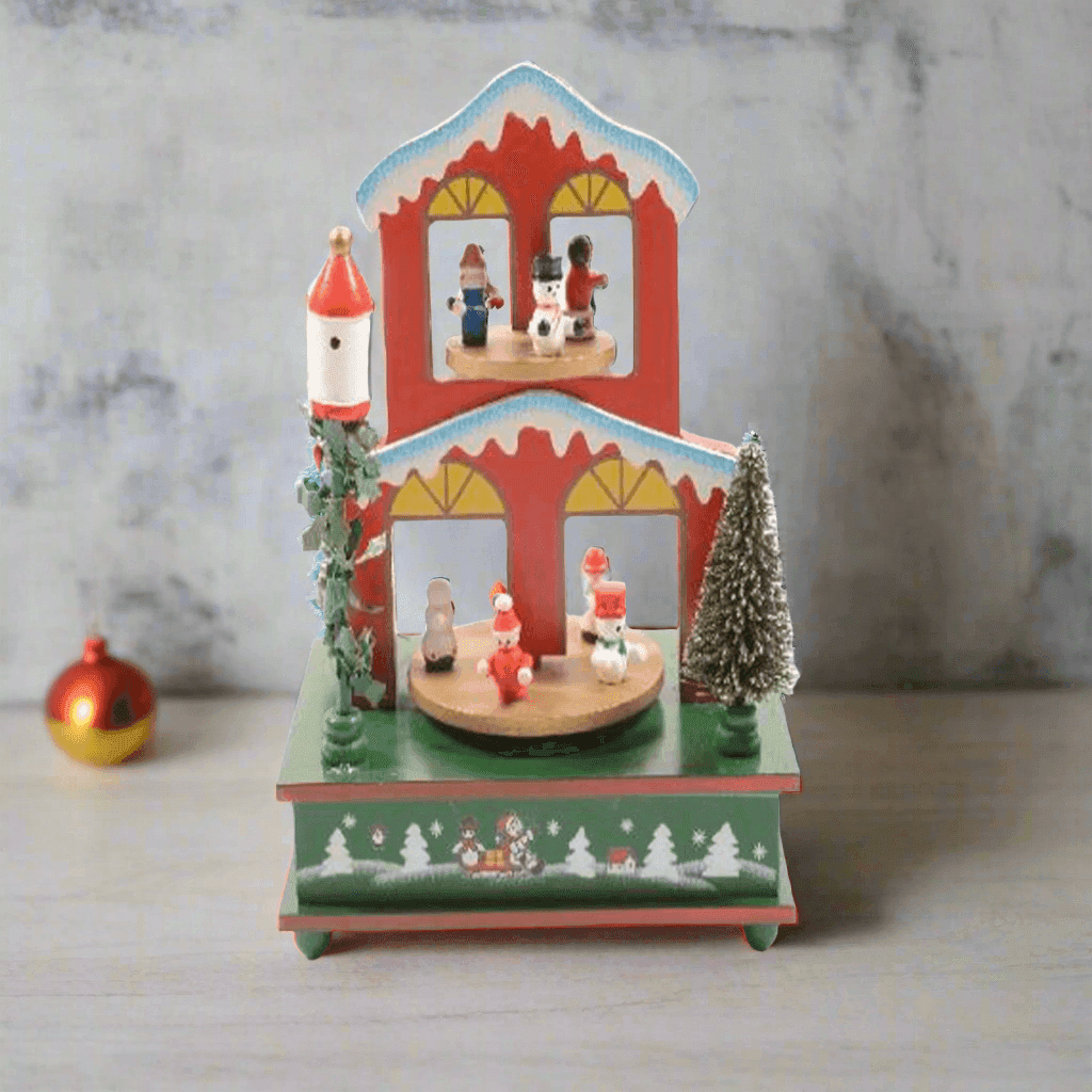 Carillon natalizio in legno decorazione natalizia 16 x h 27 cm - 2