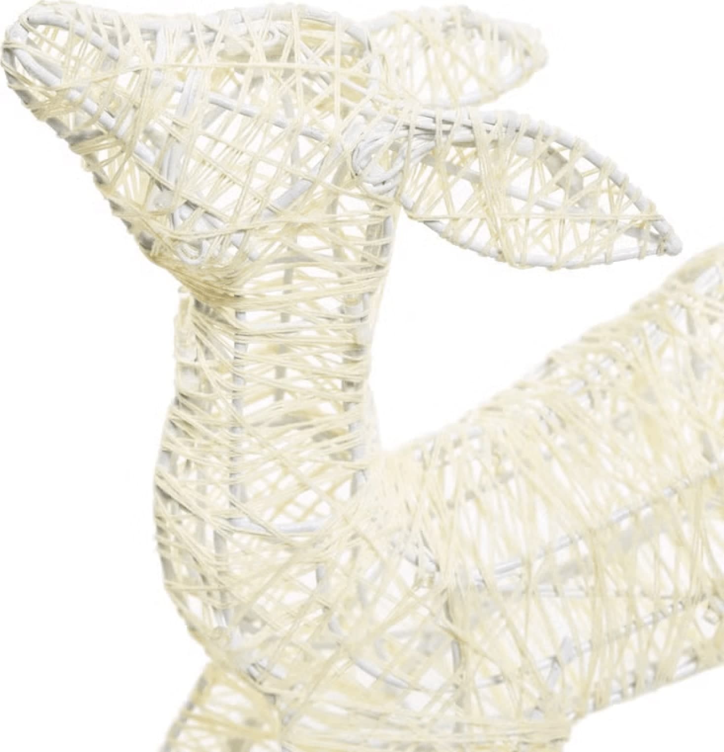 Renna cucciolo 3D Light Cream & Brown 60 led bianco extra caldo per decorazioni - 4